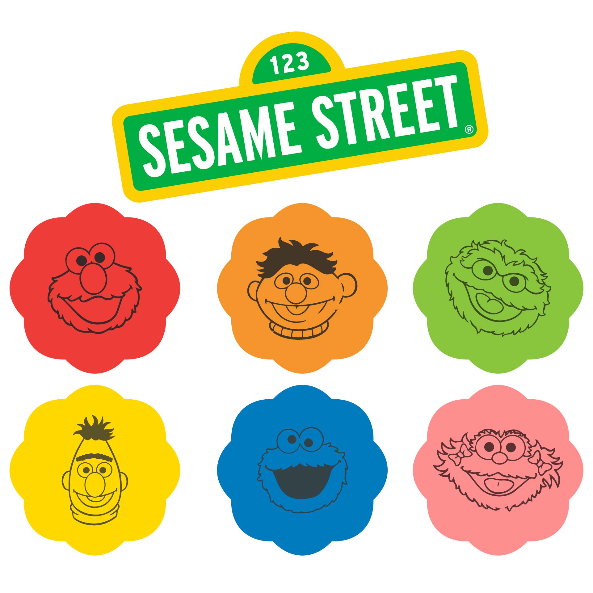 Printable Sesame Street Character Faces