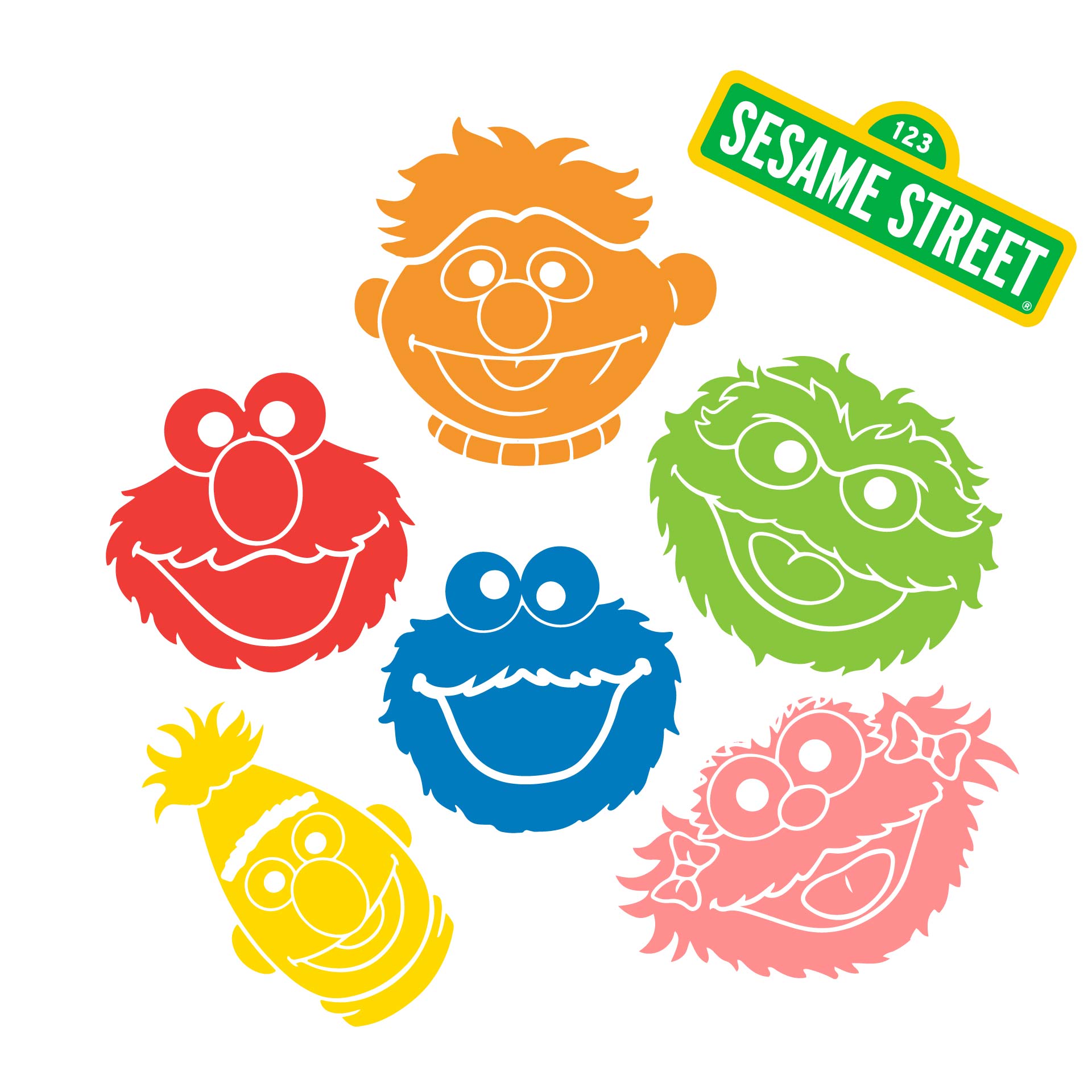 10 best sesame street face templates printable printablee com