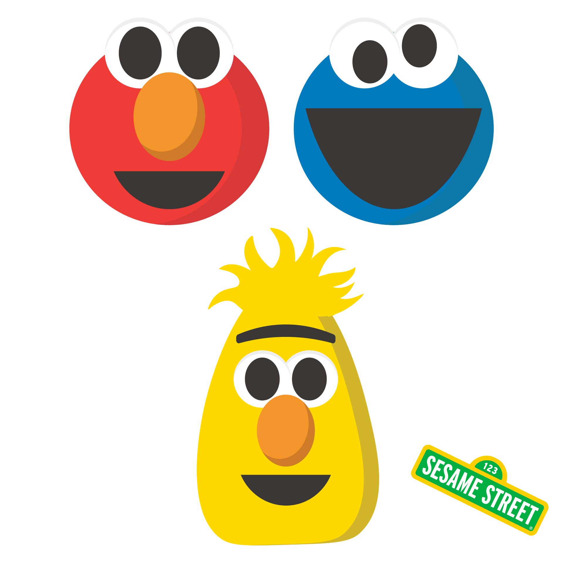 10 best sesame street face templates printable printablee com