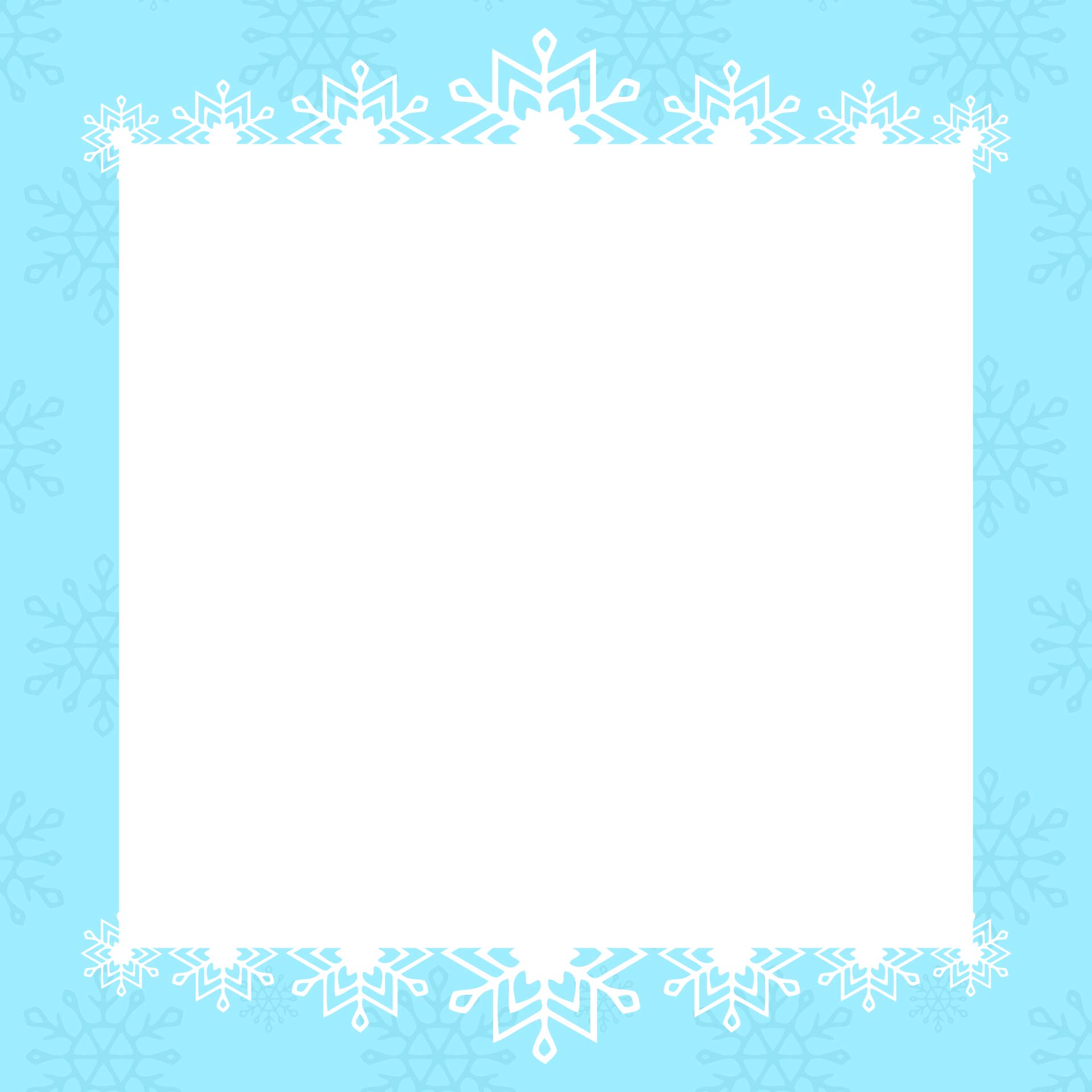 Printable Snowflake Frame Cliparts