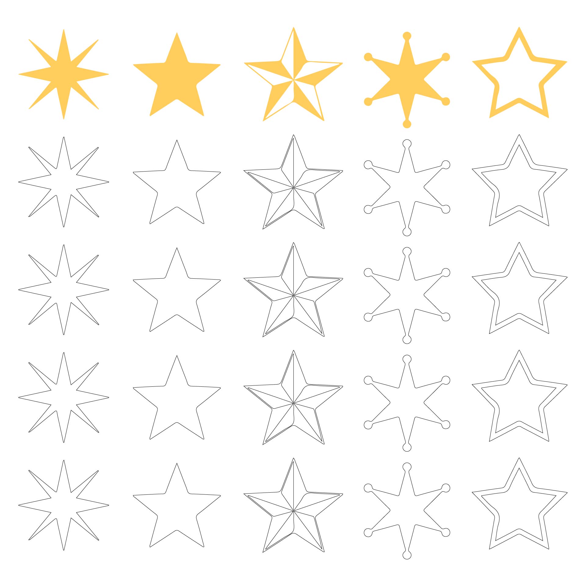 Printable Star Pattern