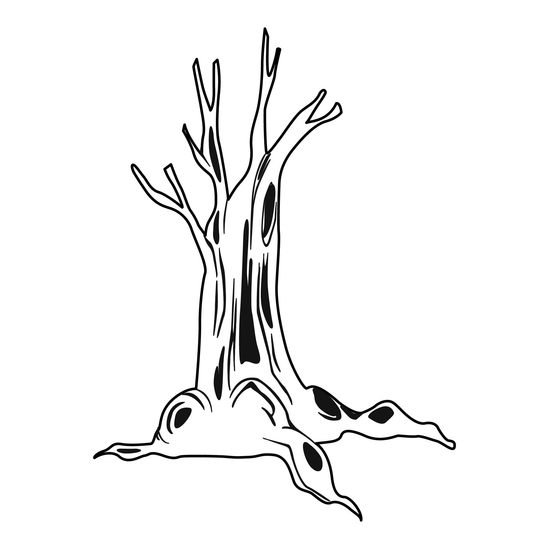 Printable Tree Trunk Outline