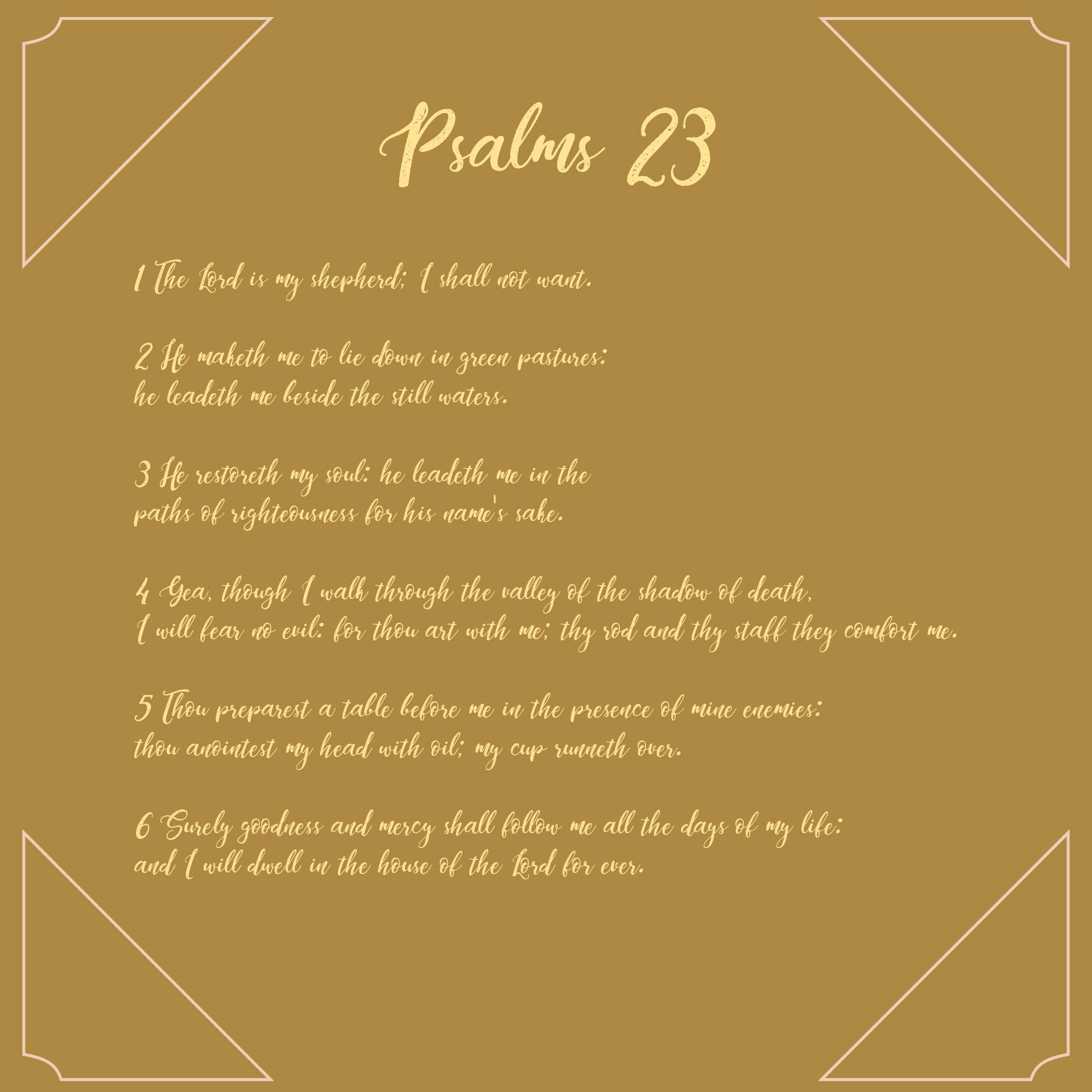 Psalm 23 Prayer Card Printable