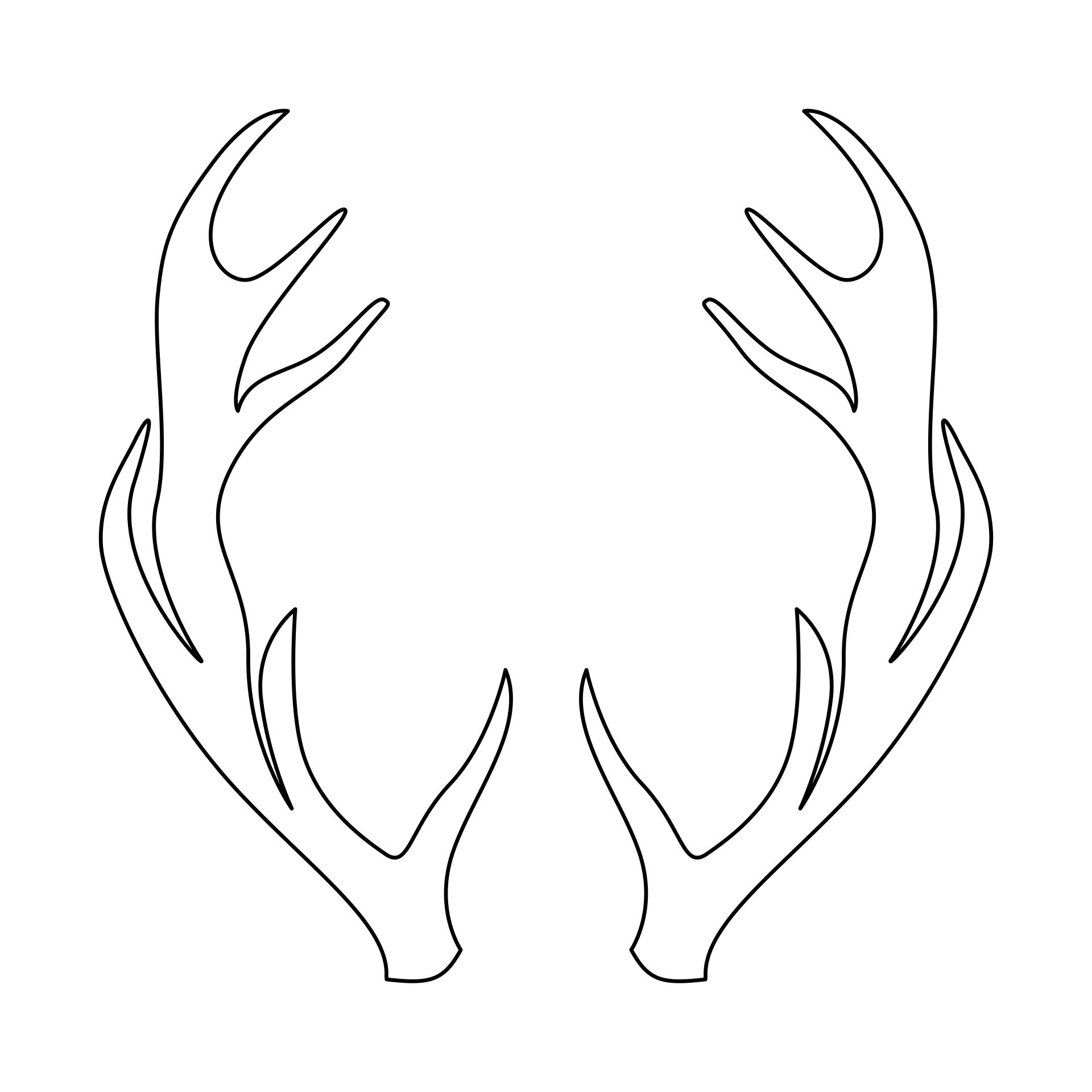 Reindeer Antlers Template Printable