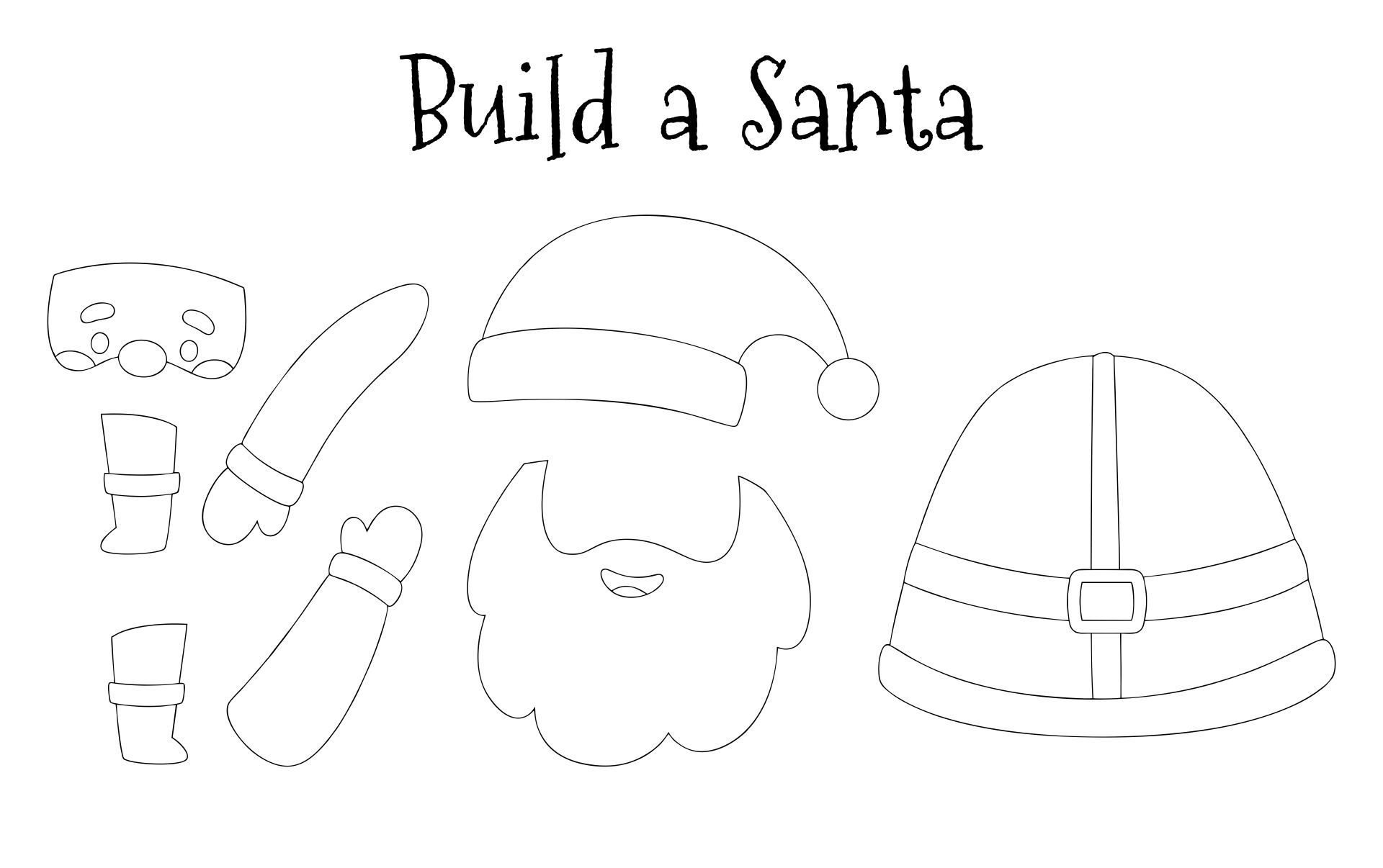 santa claus template cut out