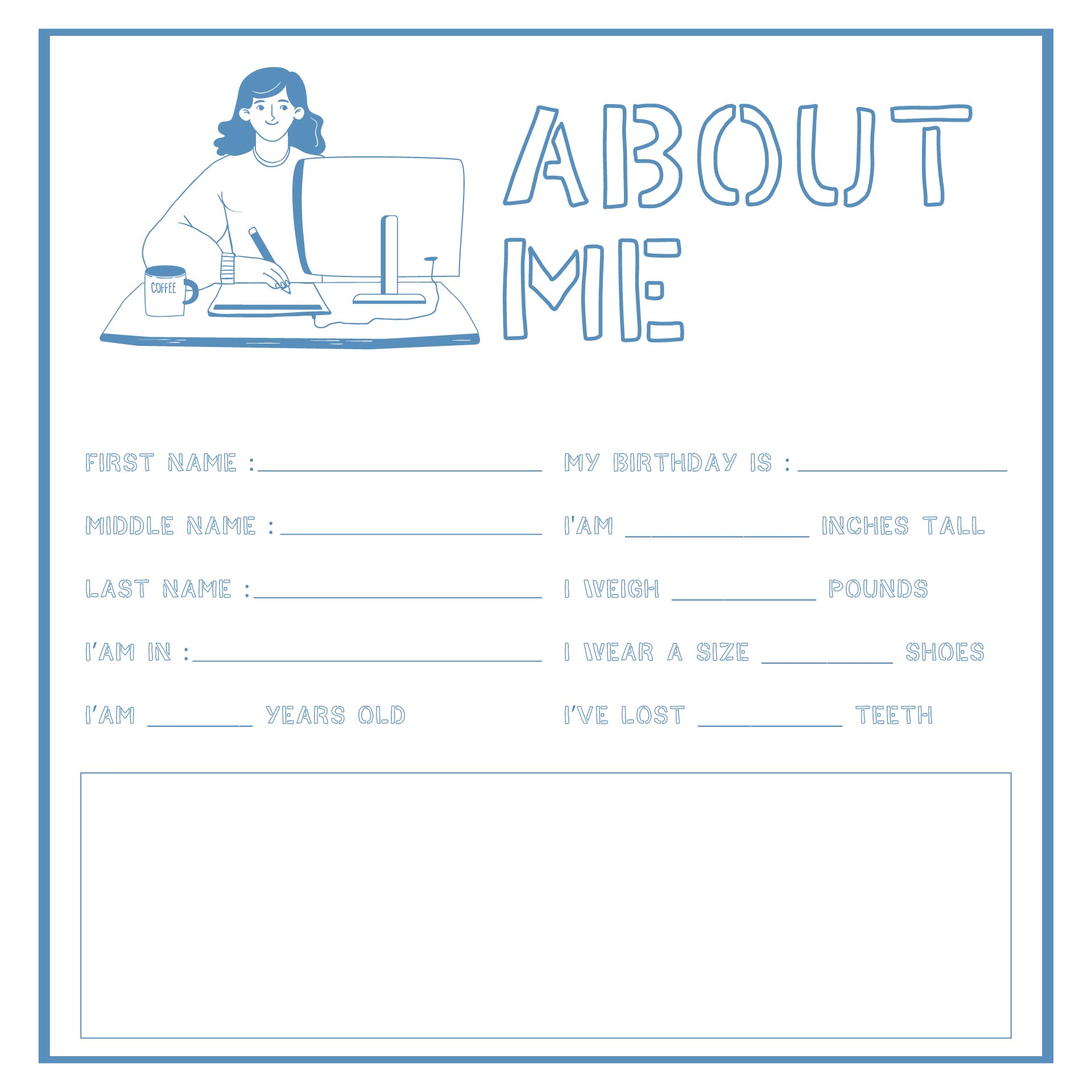 All About Me Printable Book Templates