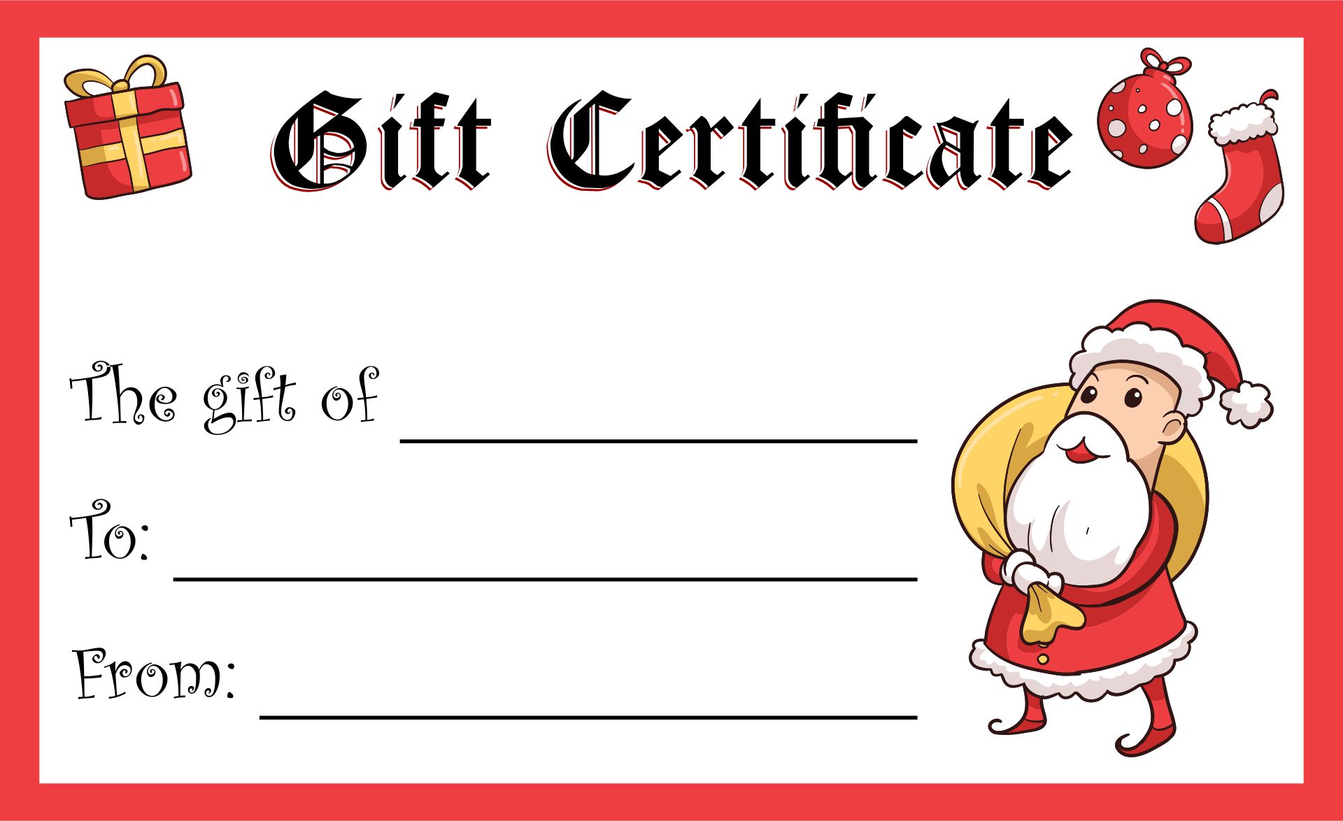 Awesome Christmas Gift Certificate Templates