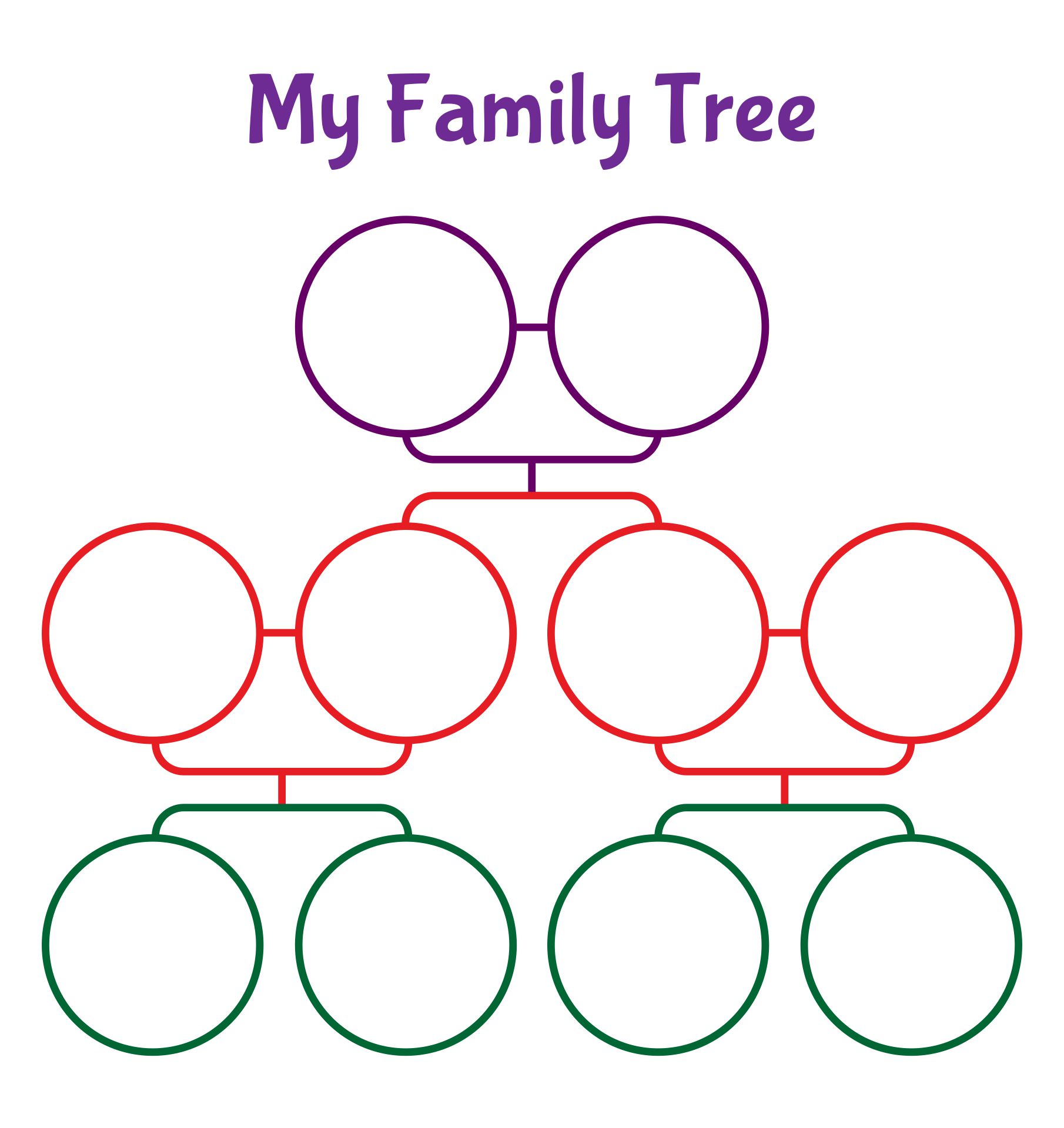 Blank Family Tree Template Printable