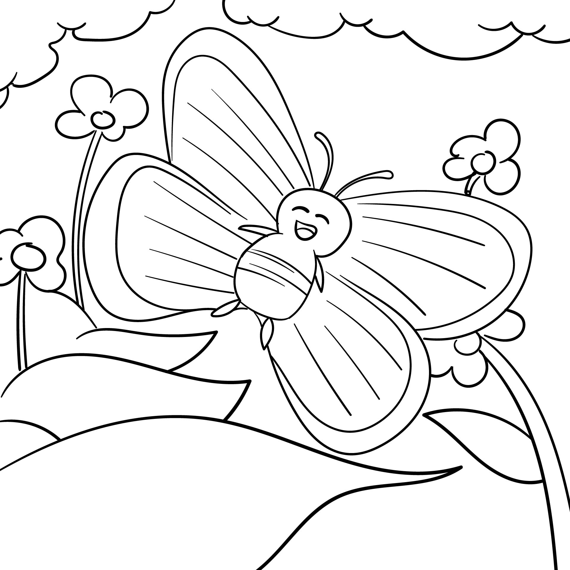 Butterfly Coloring Pages For Kids Preschool And Kindergarten