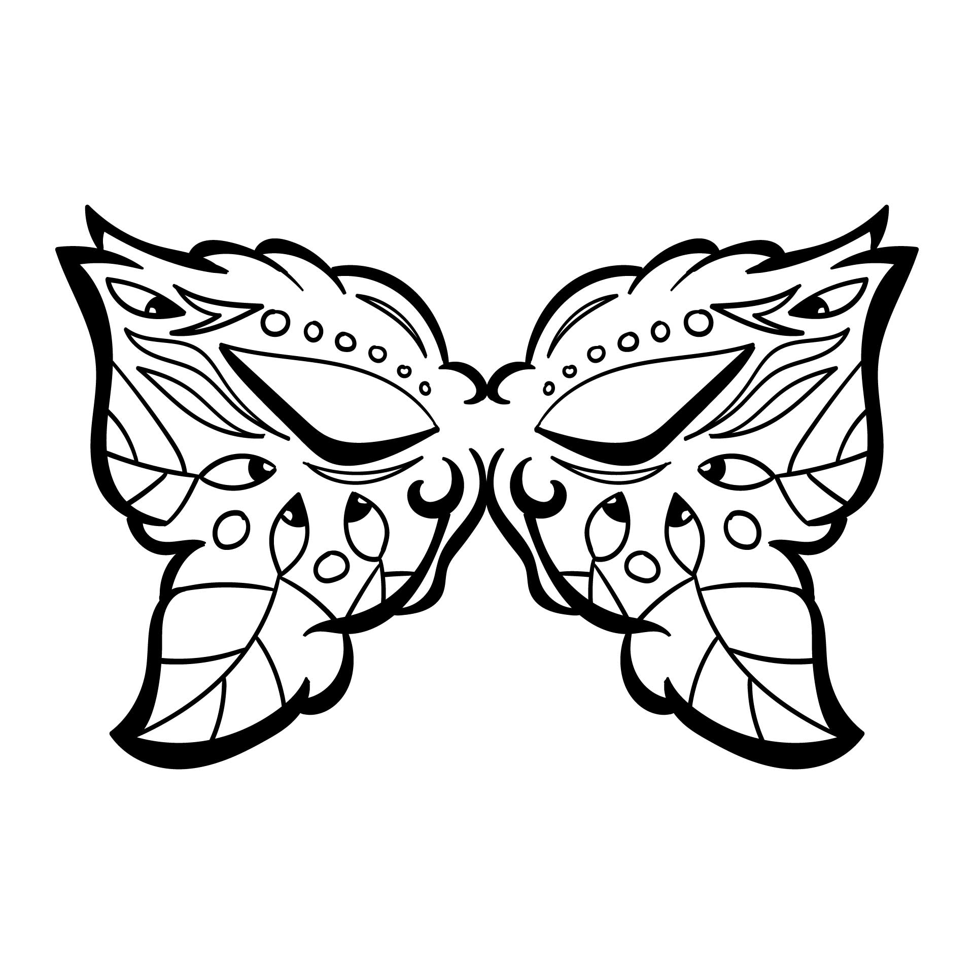 Butterfly Mask Printable Coloring Pages