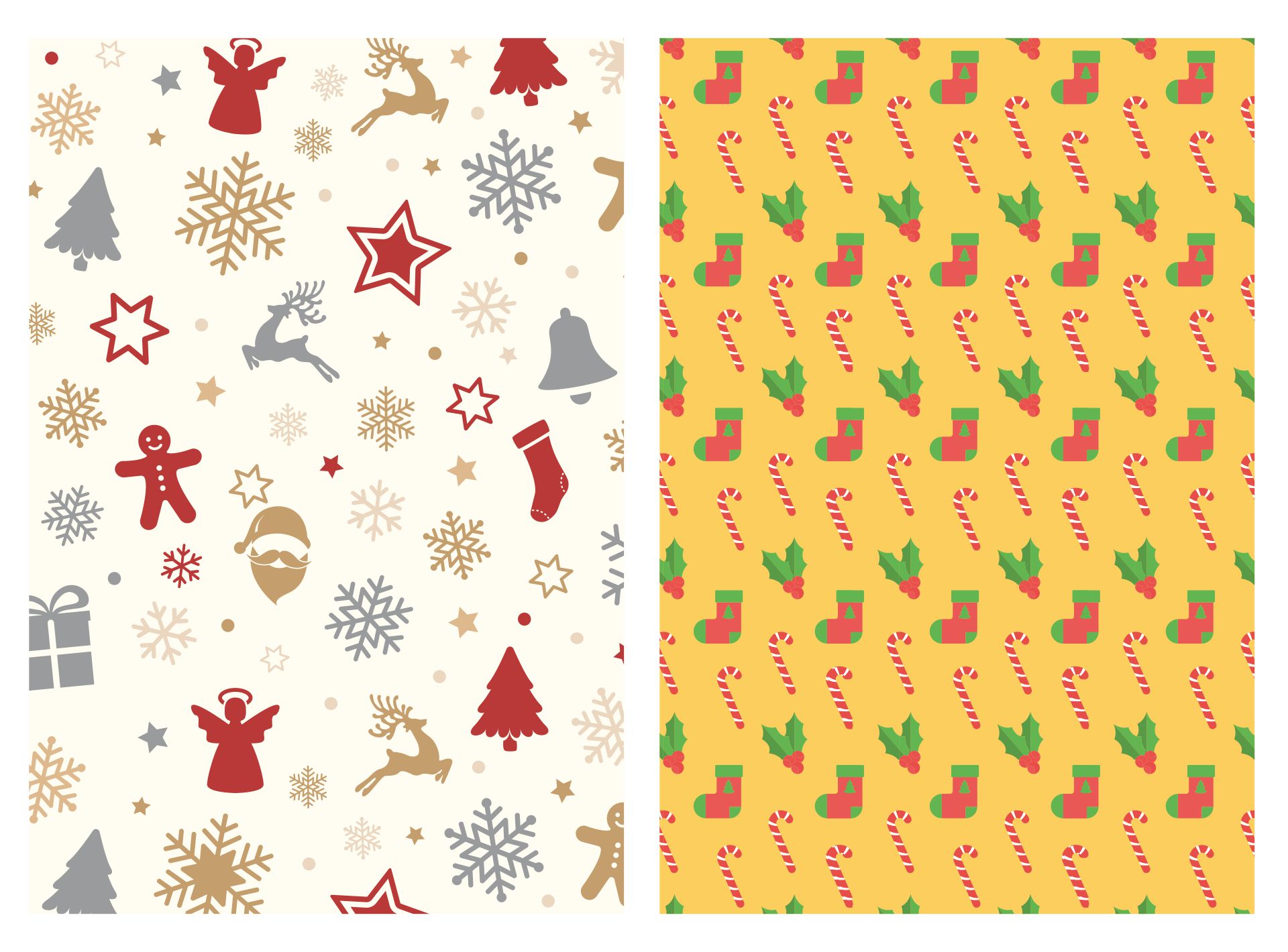 Christmas Patterns Digital Paper Printable