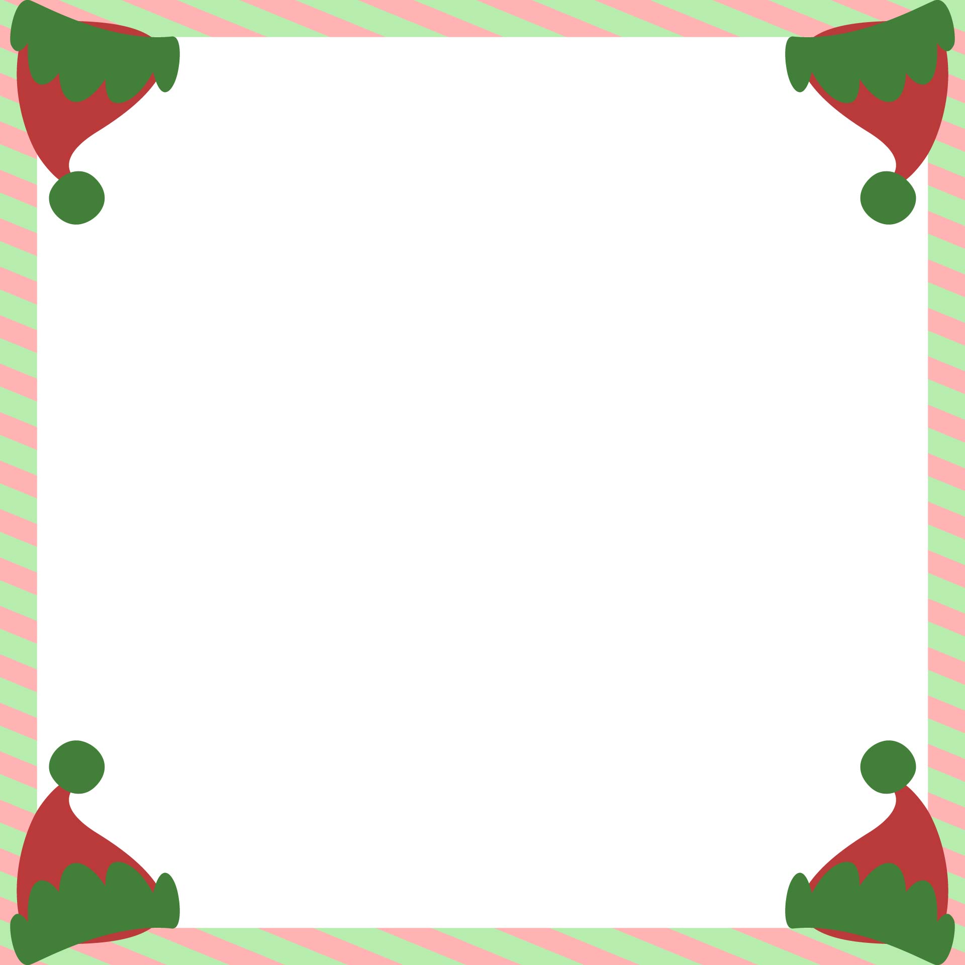 Elf Christmas Border Clipart