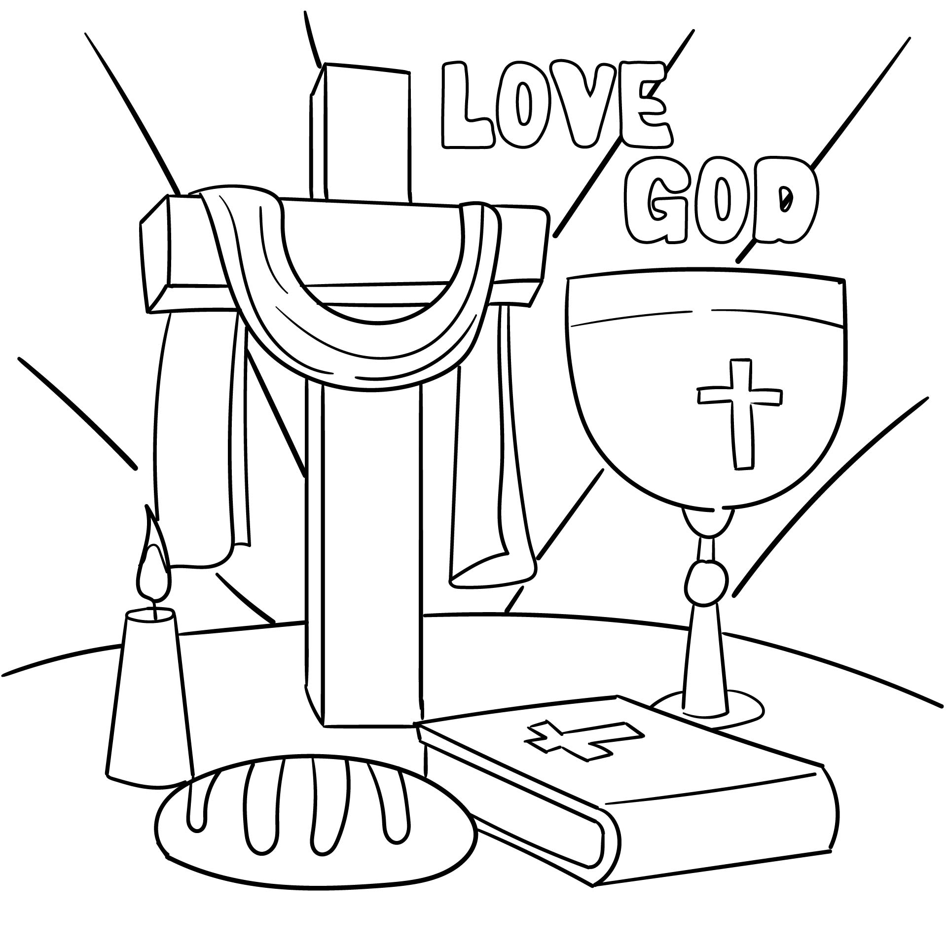 For God So Loved The World Coloring Page