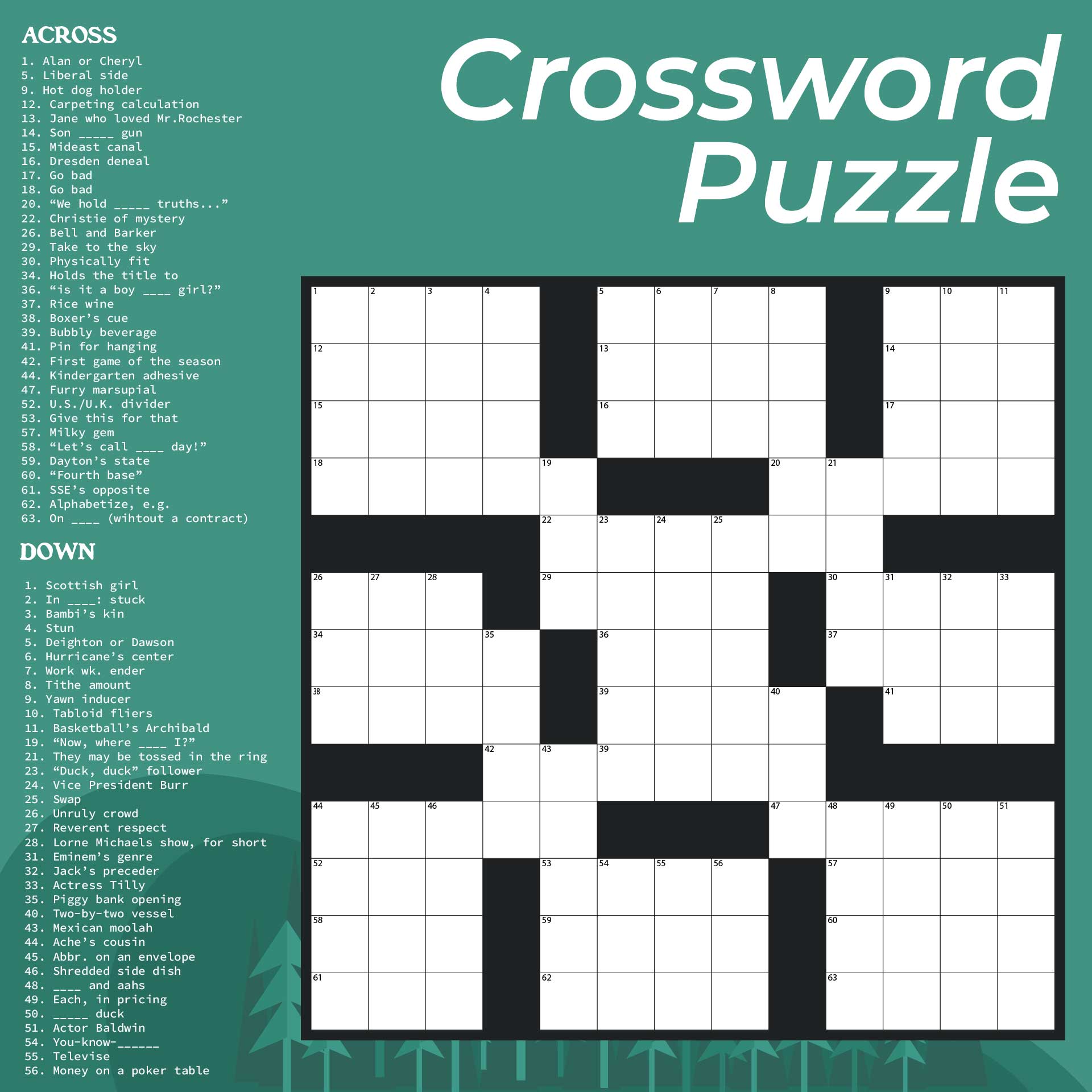 Free Printable Crosswords For Seniors