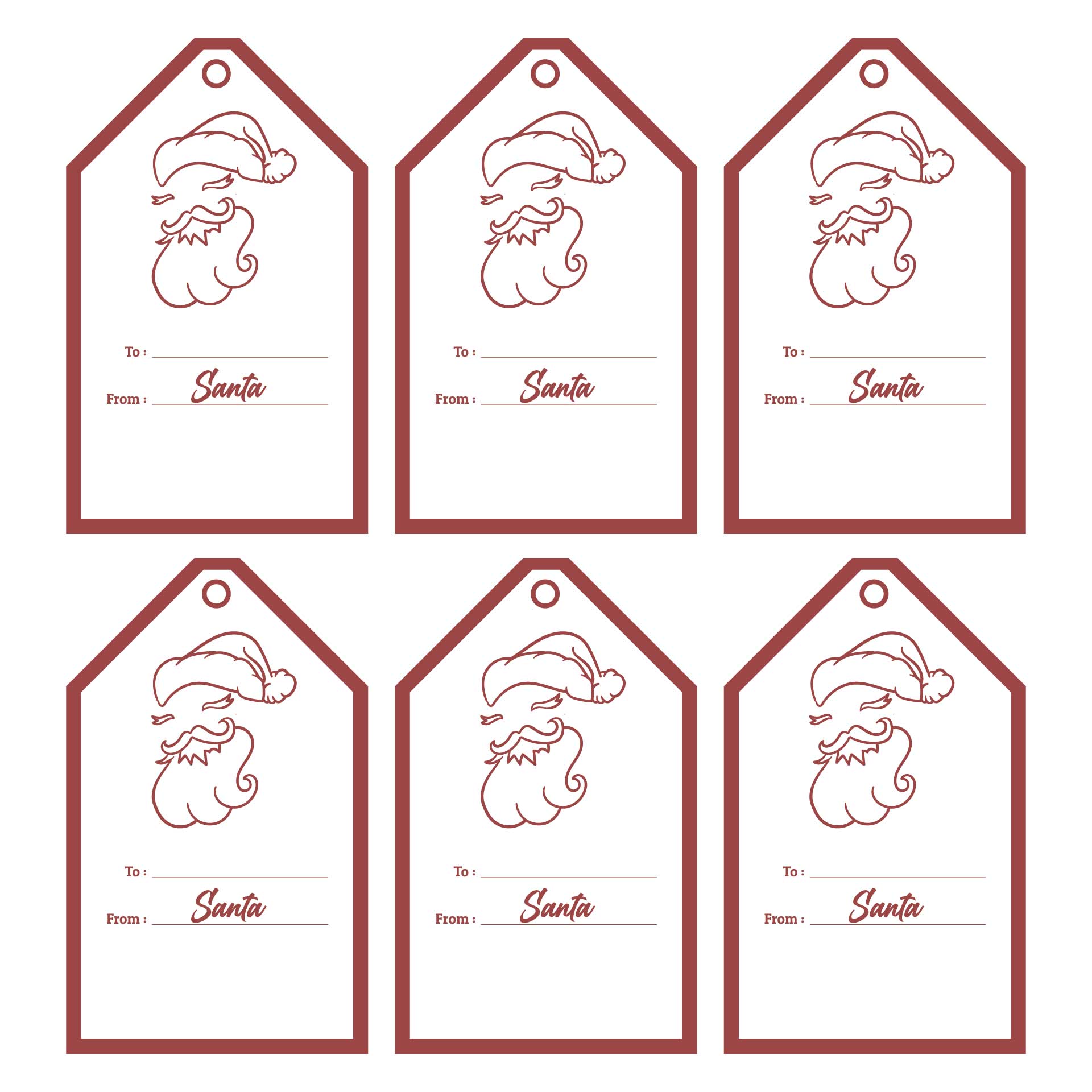 Free Printable Gift Tags From Santa