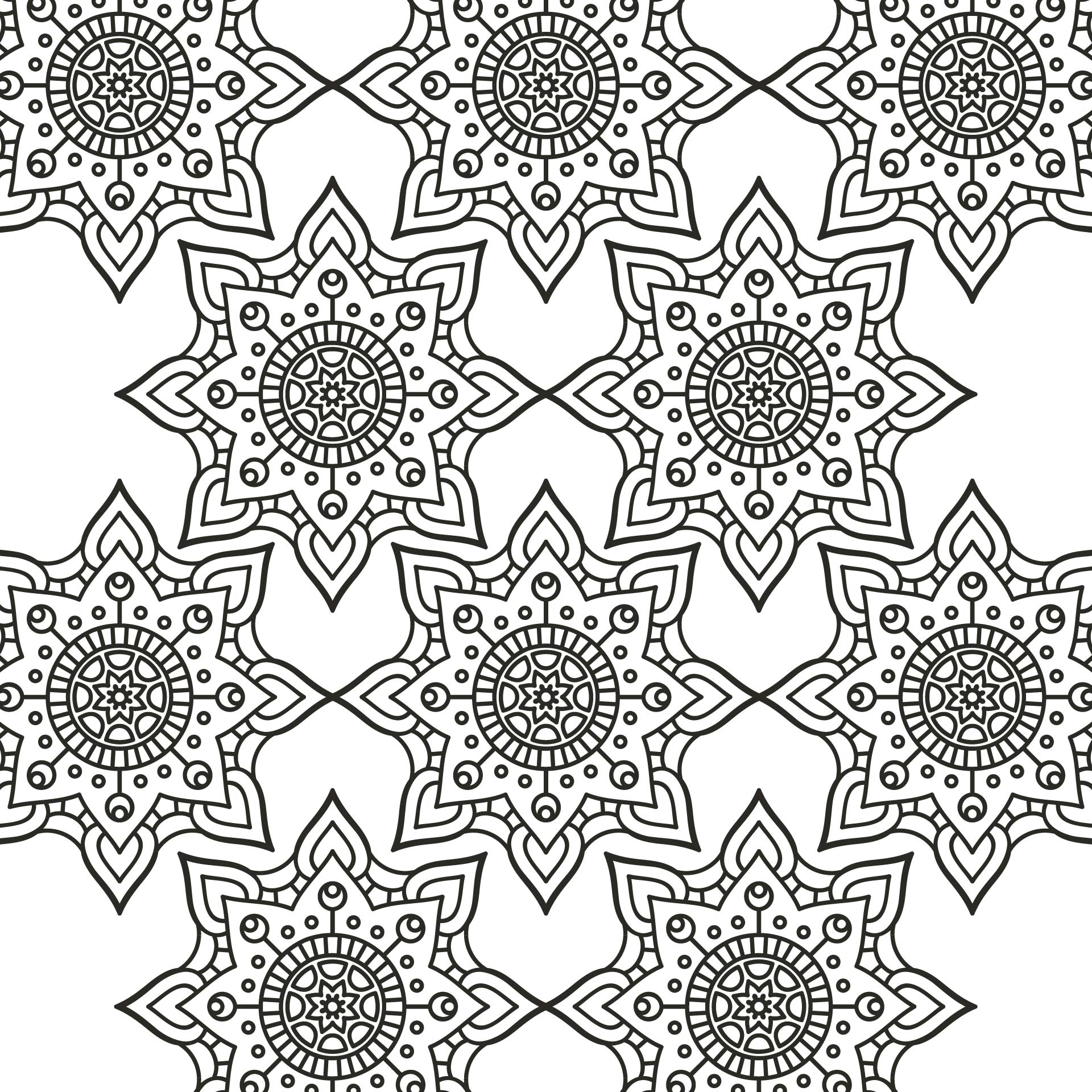 Free Printable Mosaic Coloring Pages
