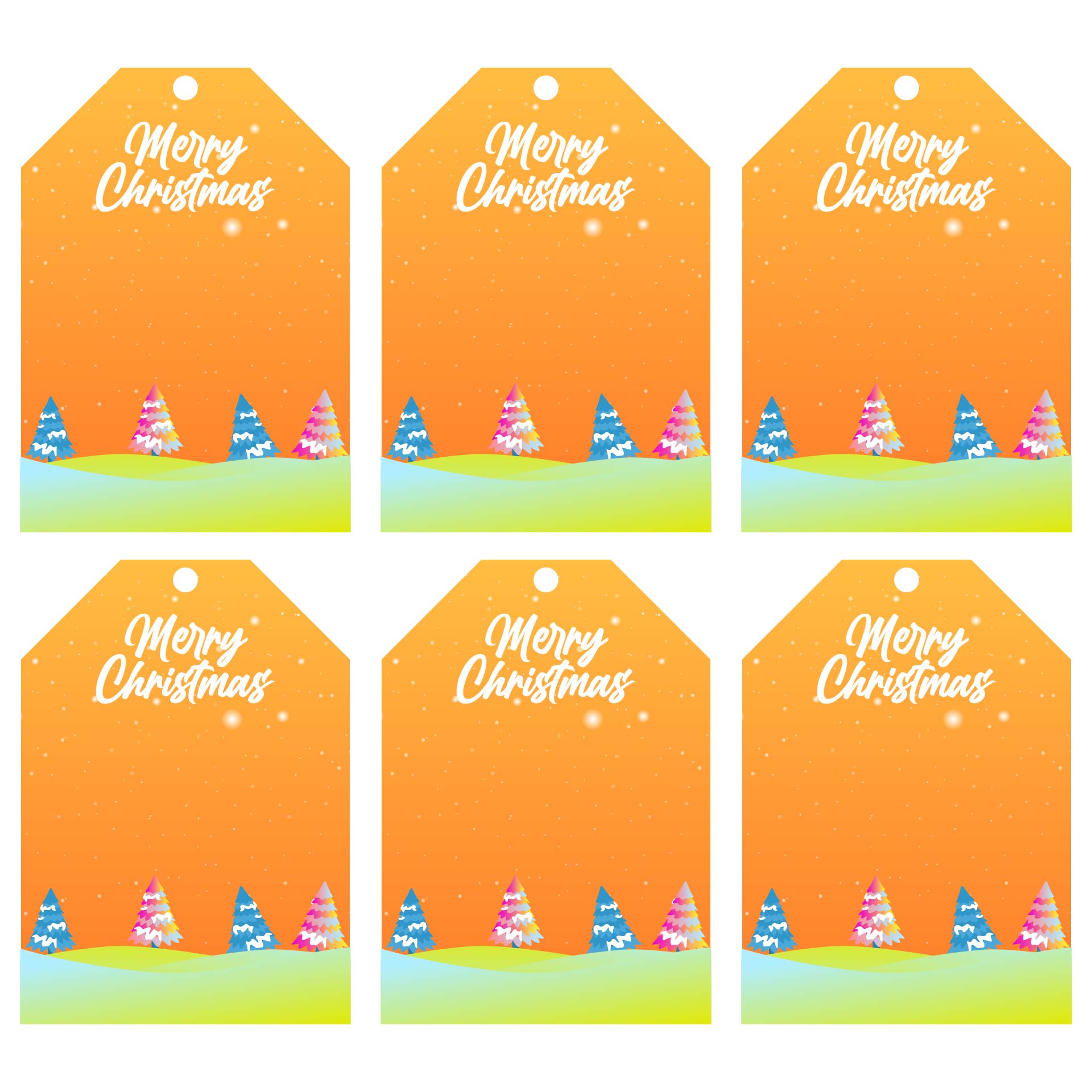 Fun Colorful Christmas Labels Printable Templates