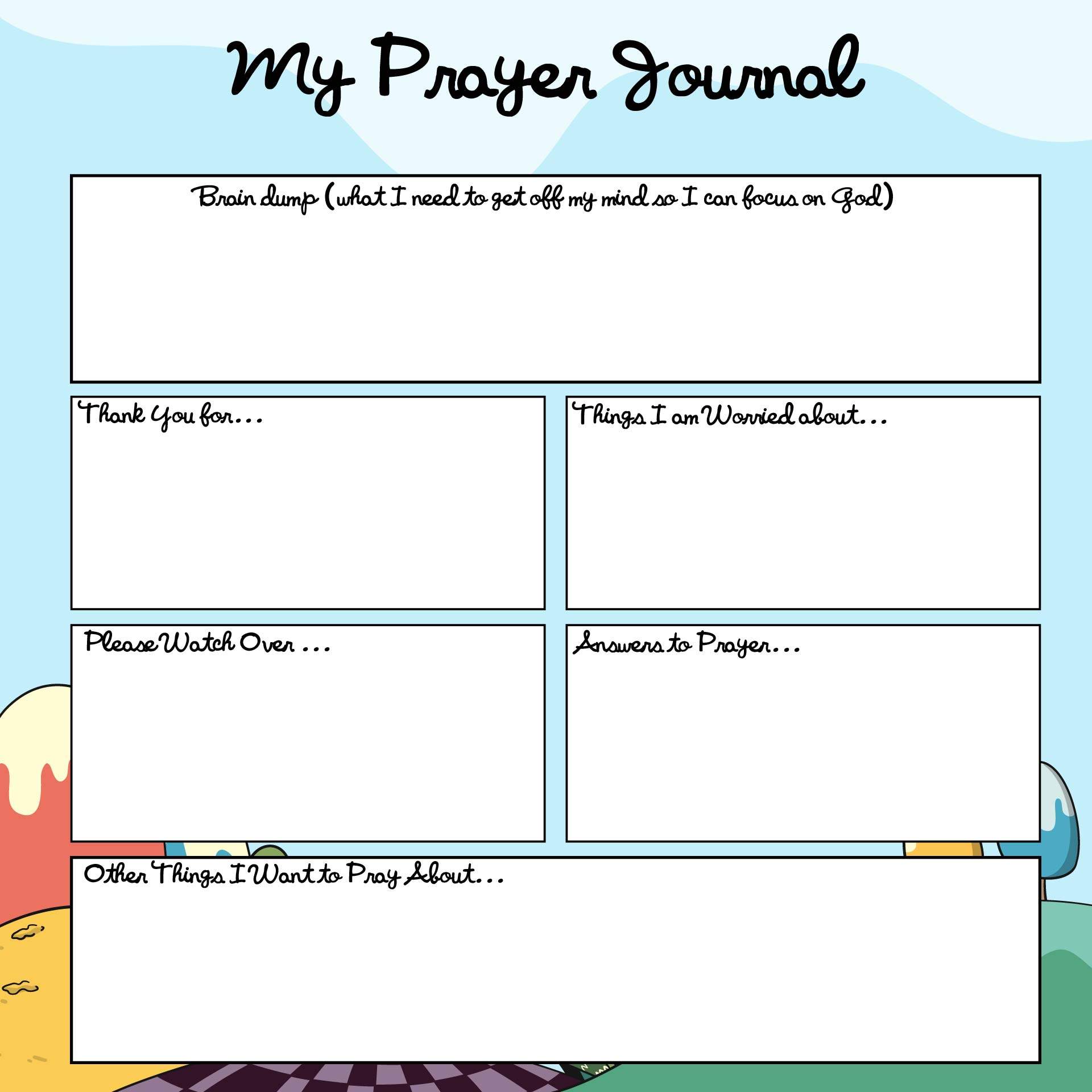 Printabl Prayer Journal For Kids