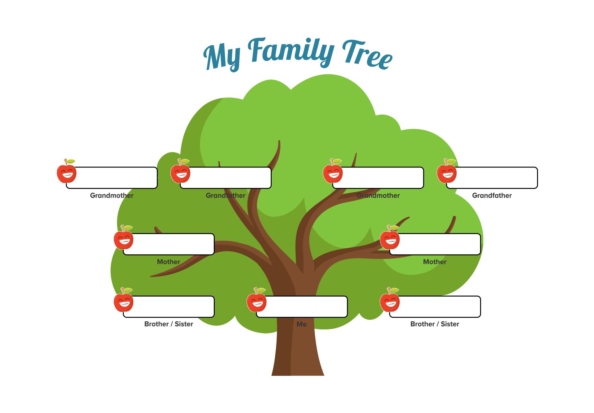 Printable Apple Family Tree Template