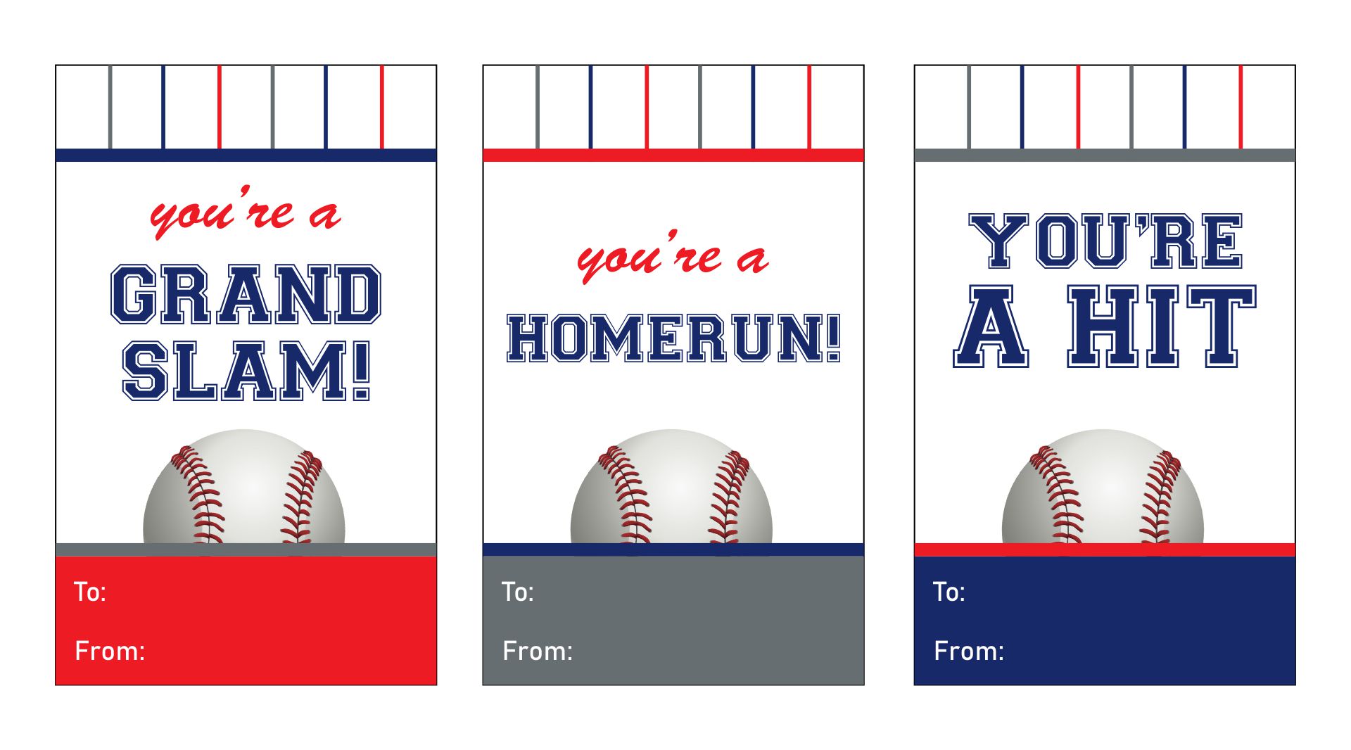 Printable Baseball Valentine Class Cards For Kids Treats