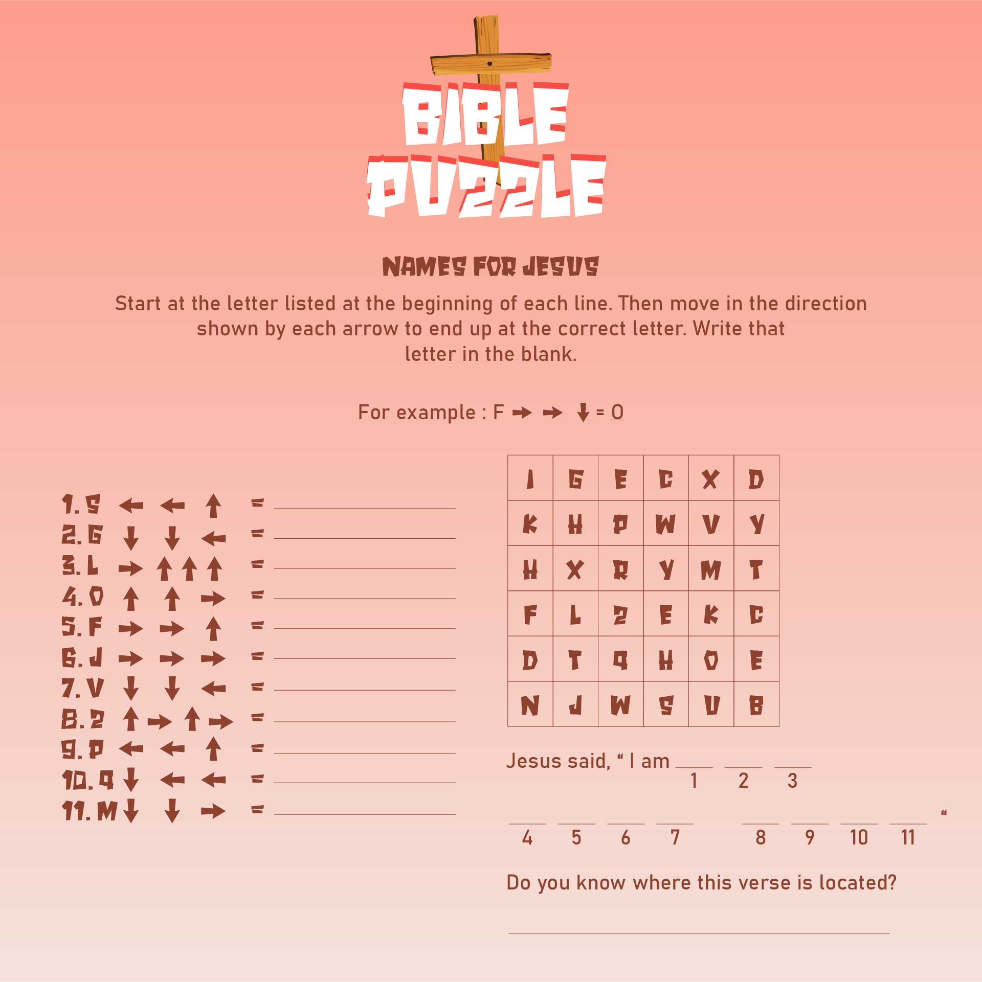 Printable Bible Puzzles