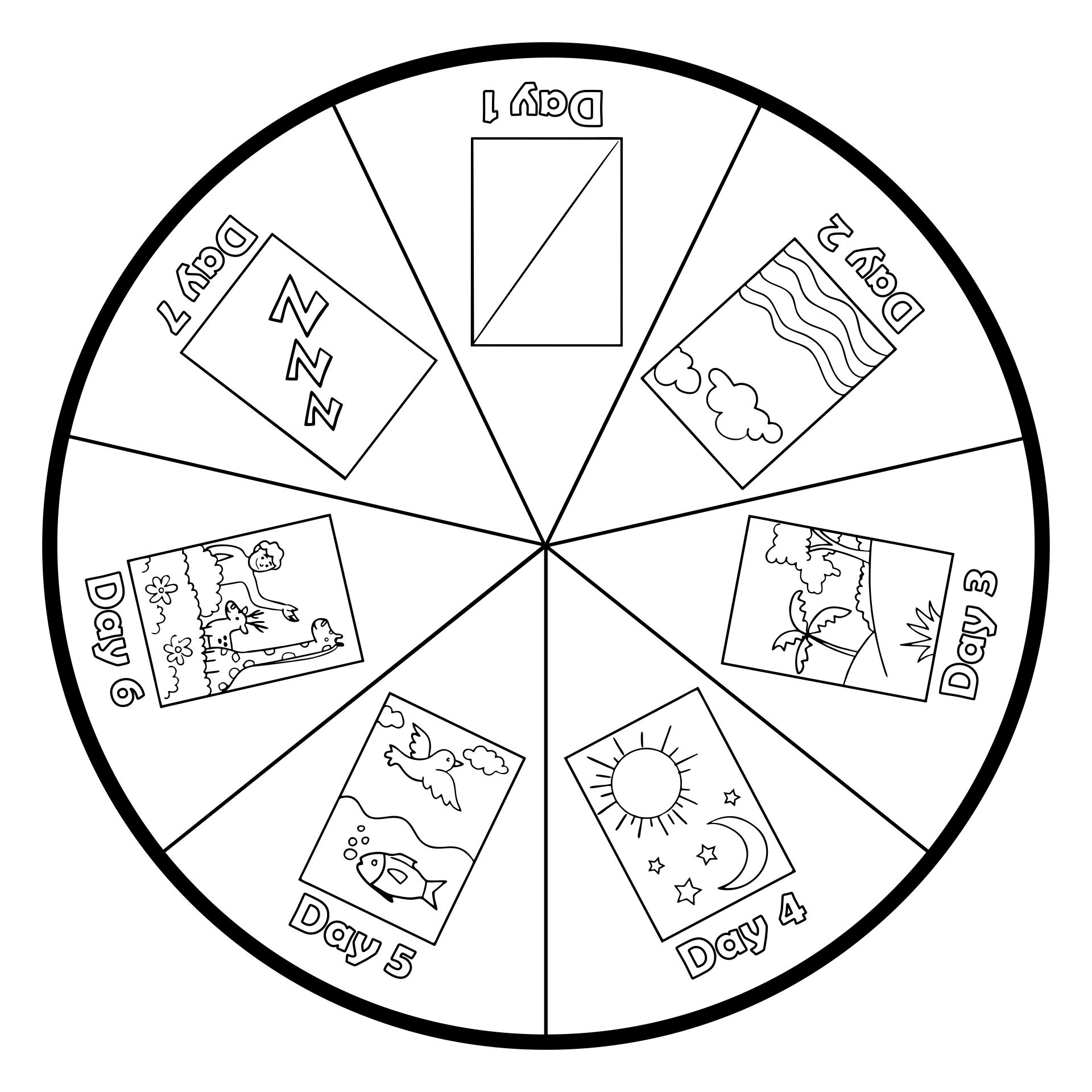 Printable Blank Template Creation Story Wheel