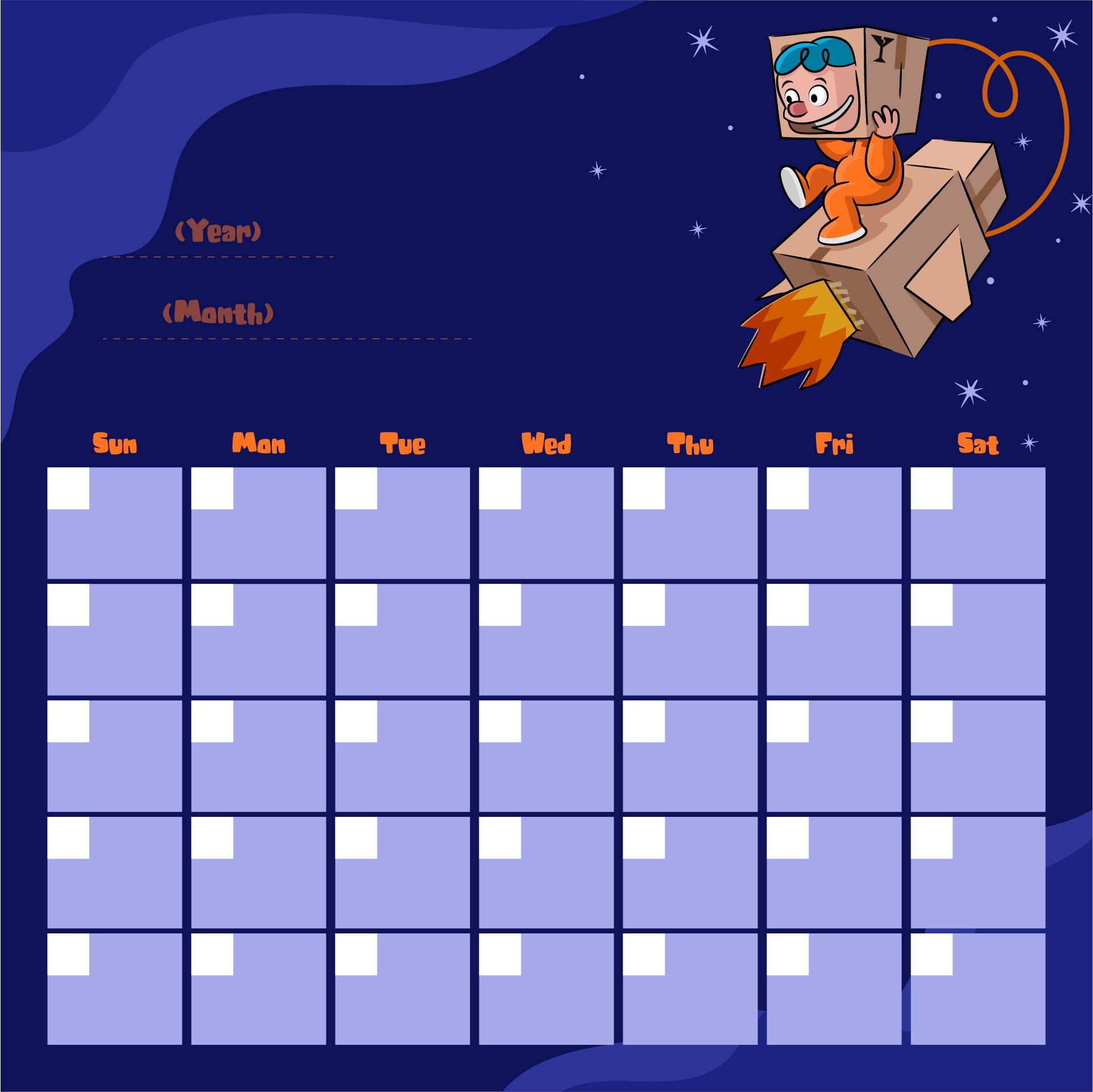 Printable Calendar Templates For Parents And Kids