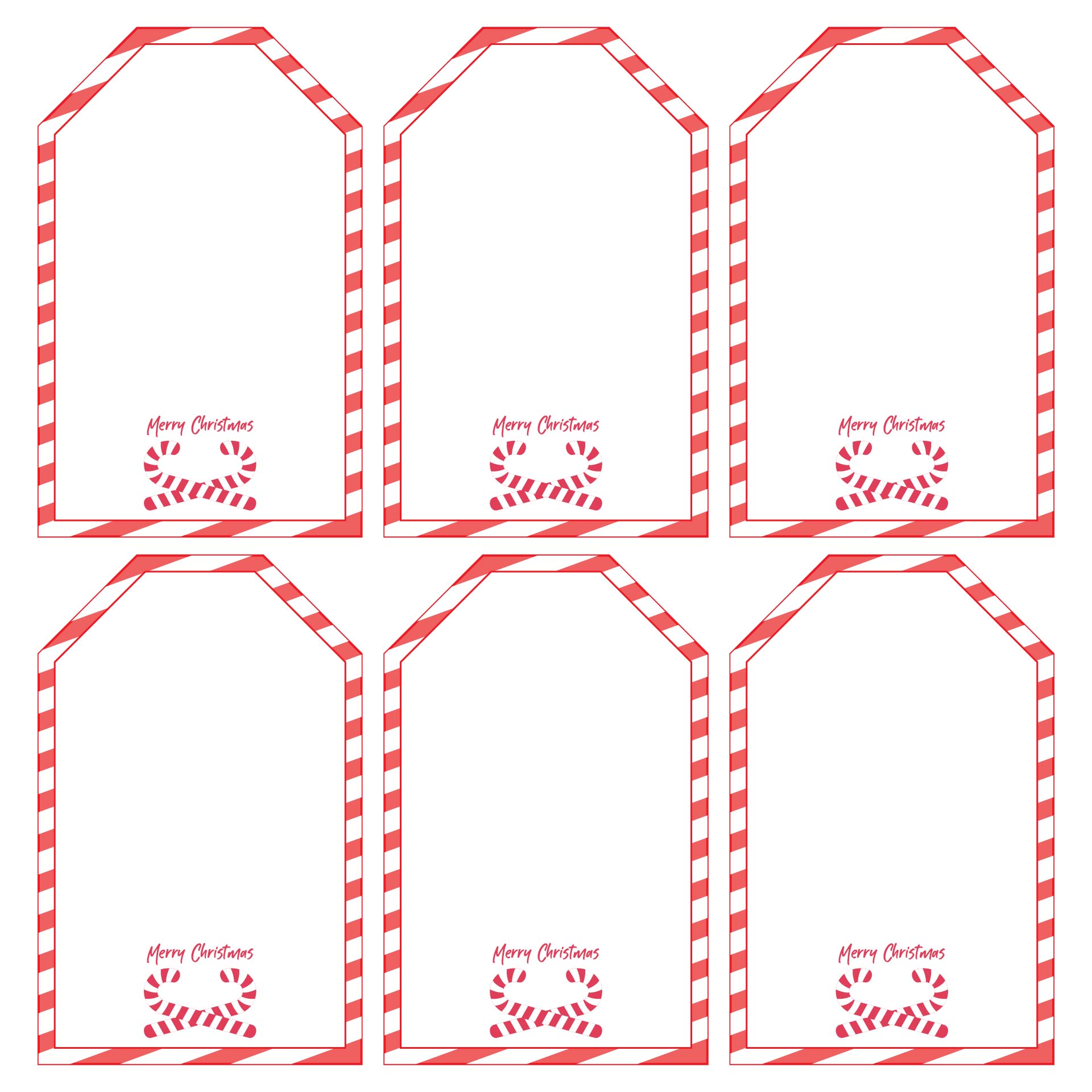 Printable Candy Cane Labels