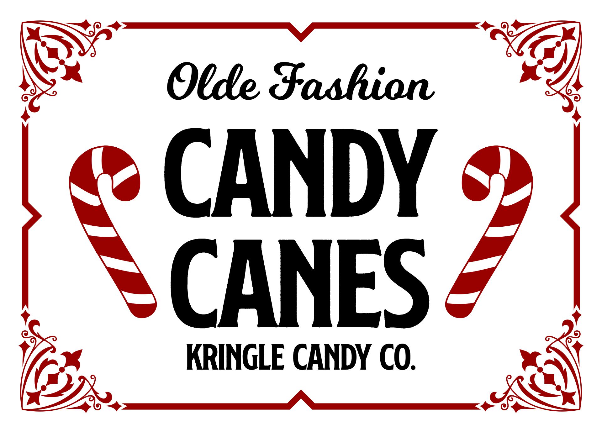 Printable Candy Cane Sign