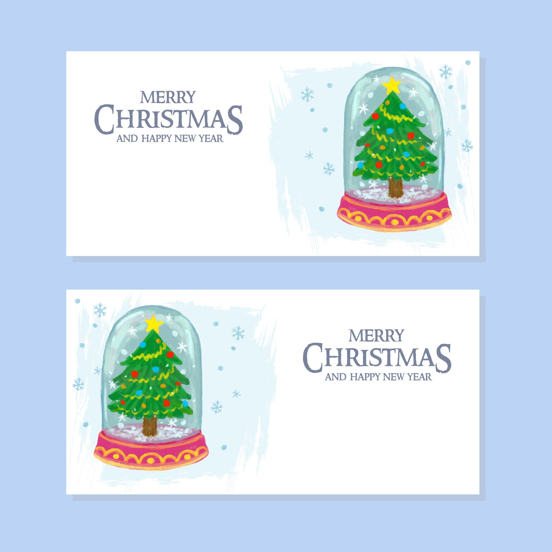 Printable Christian Christmas Watercolor Cards