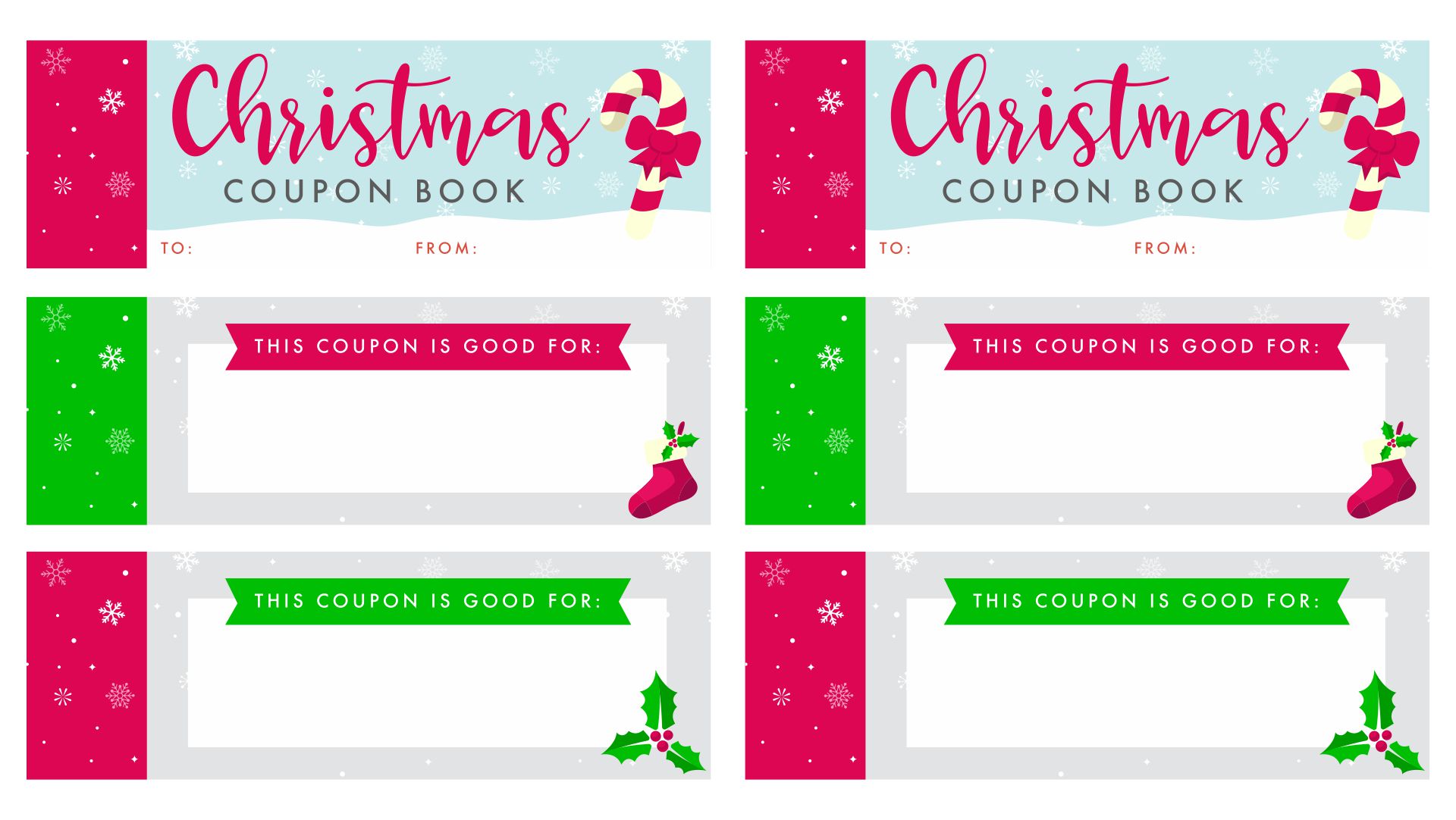 Printable Christmas Coupon Book For Kids