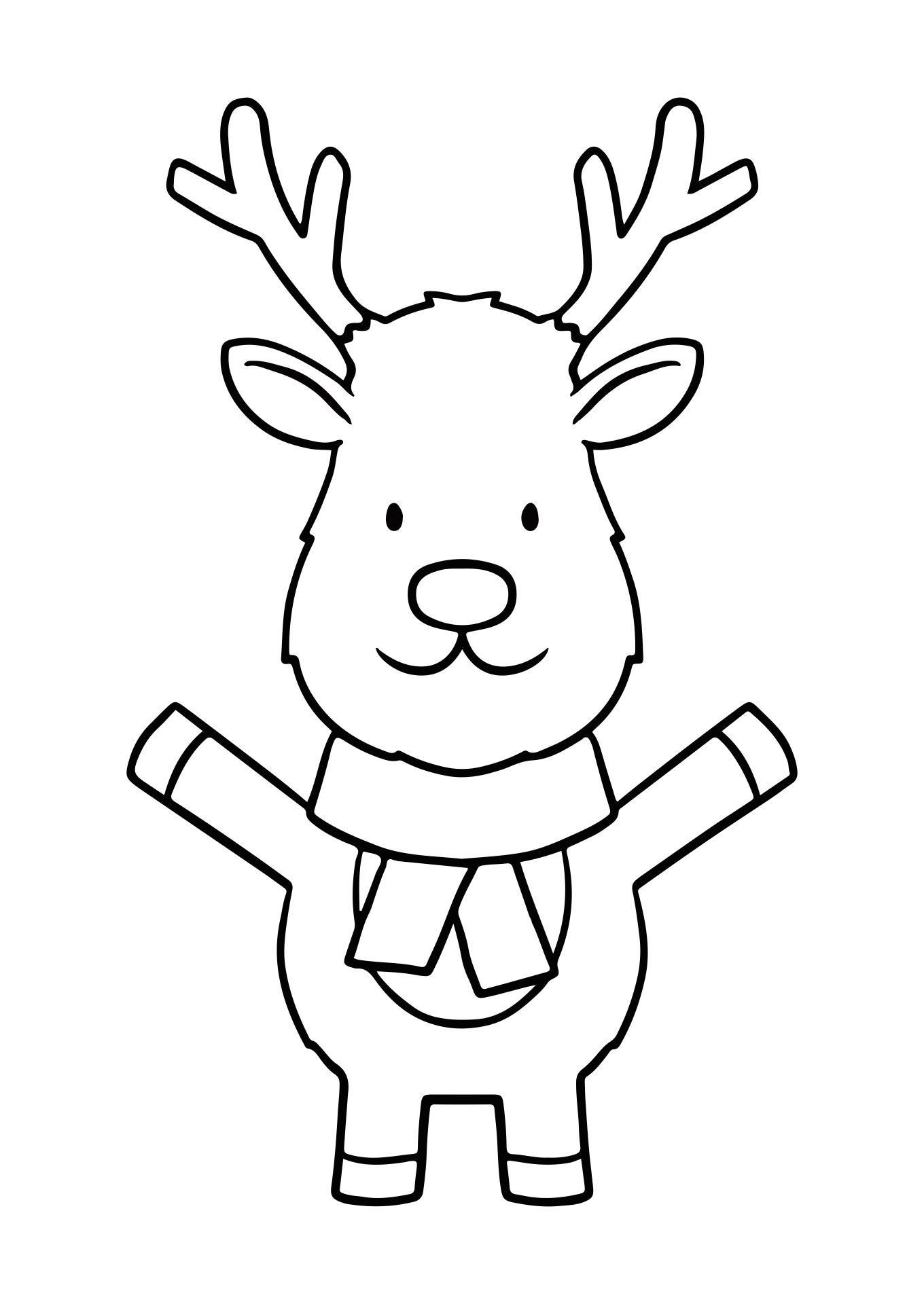 Printable Christmas Rudolph Coloring Pages