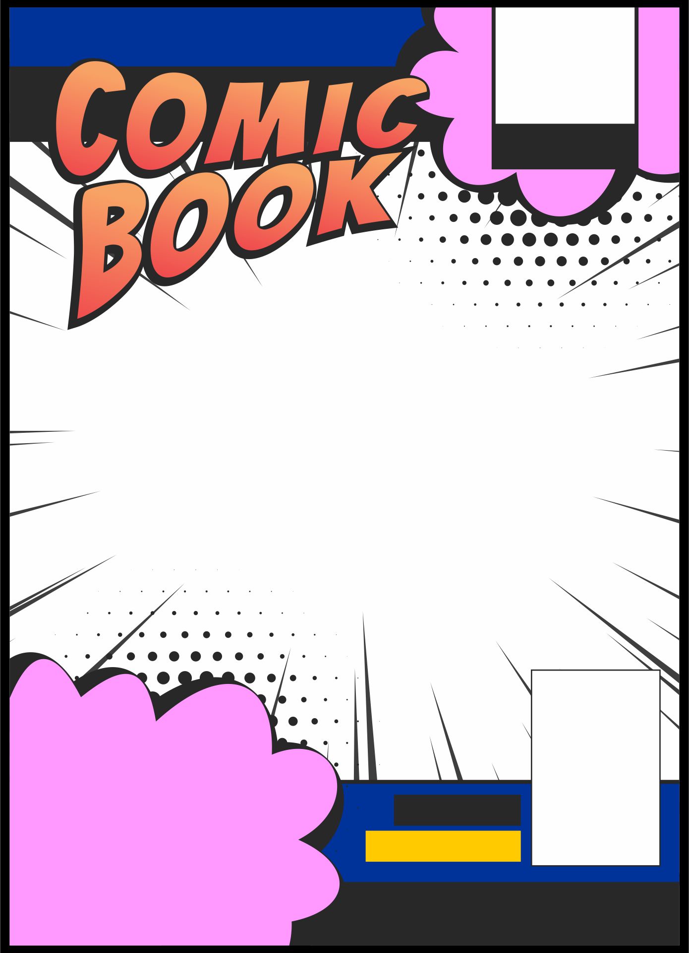 Printable Comic Book Binder Cover