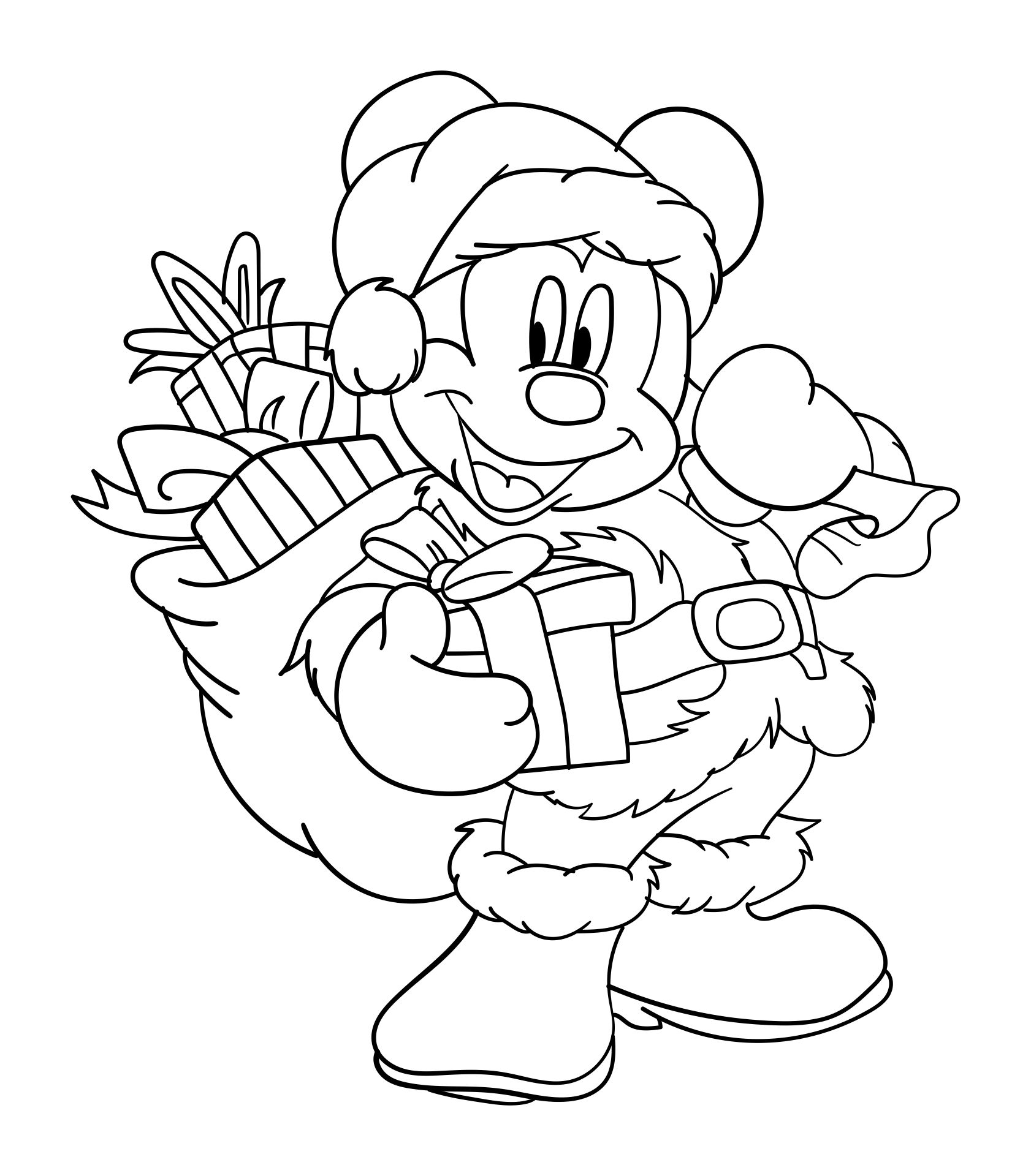 Printable Disney Christmas Coloring Pages