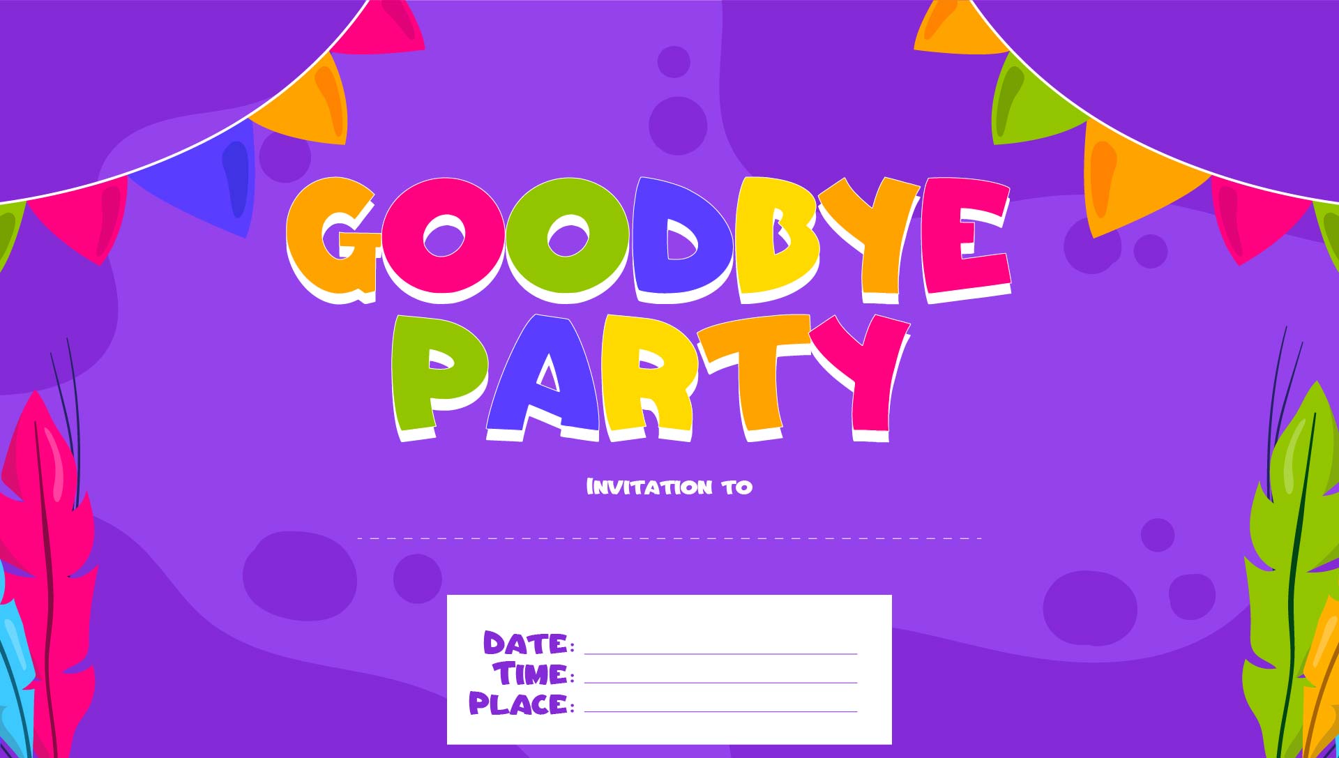 Printable Farewell Party Invitation Template