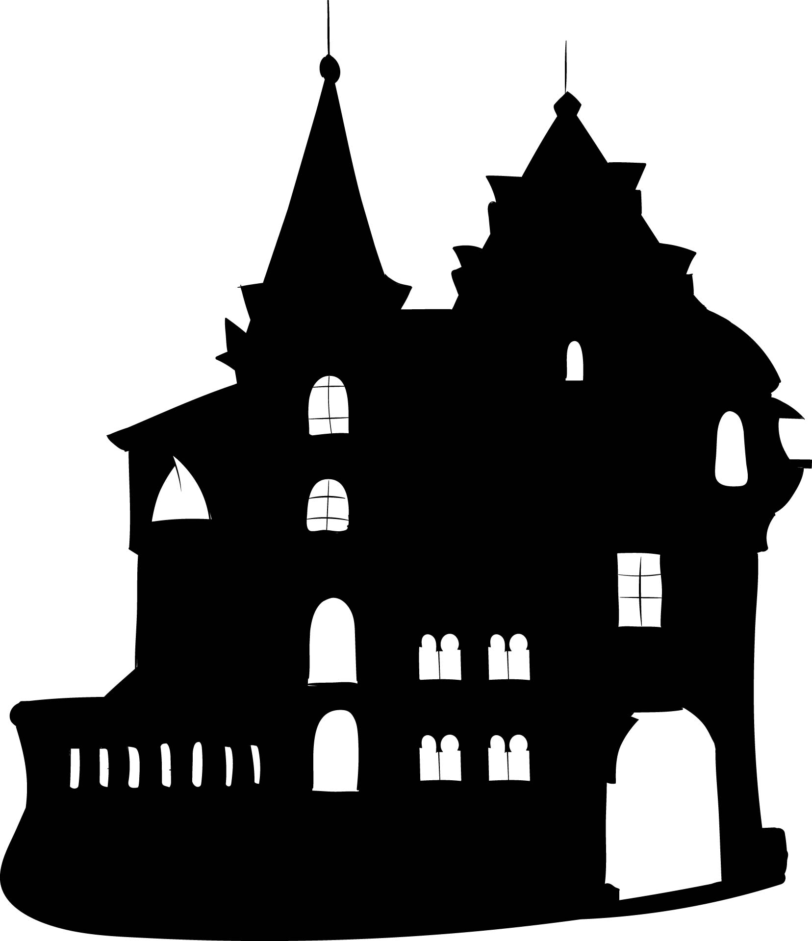 Printable Haunted House Halloween Cut-out