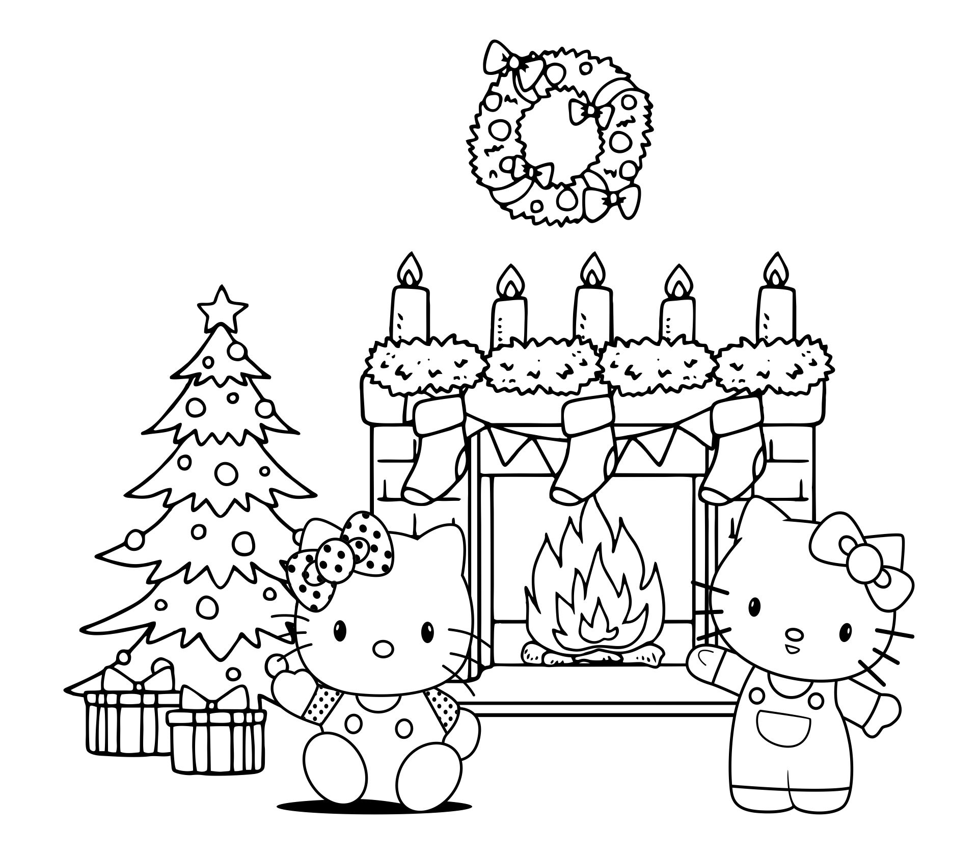 Printable Hello Kitty Christmas Activity Worksheets