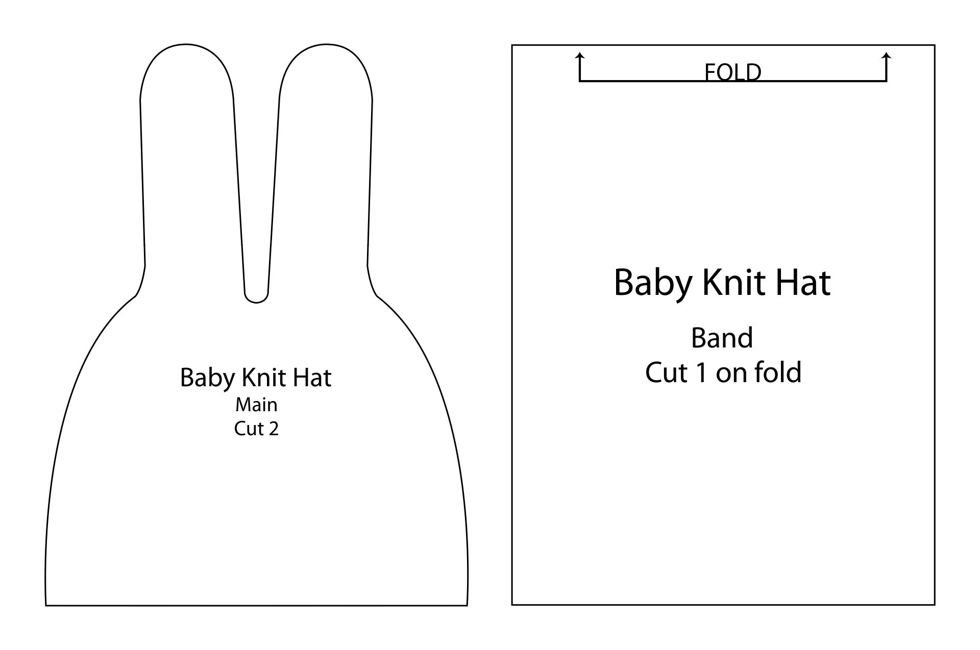 Printable Knitted Baby Turban Sewing Pattern