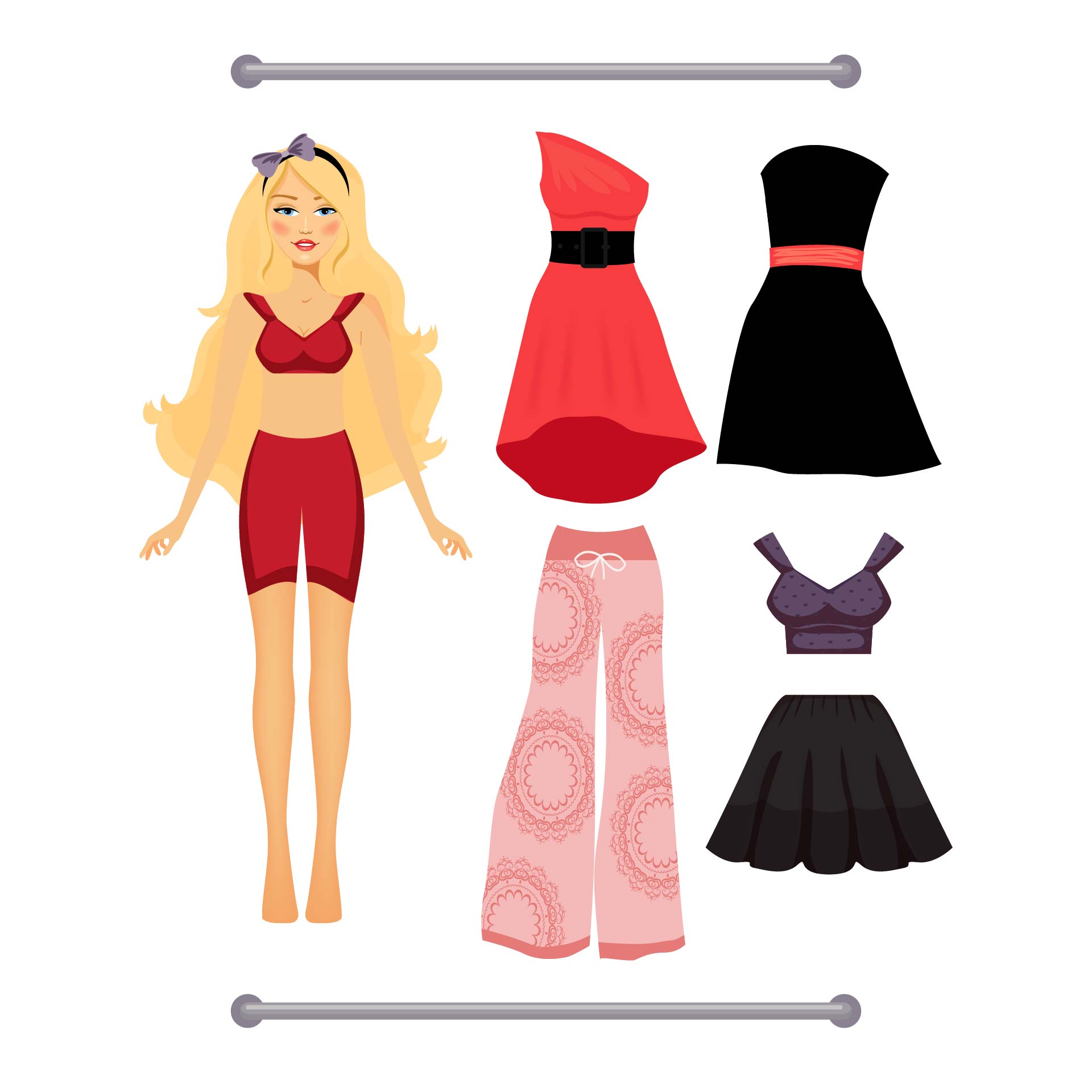 Printable Outfit For Paper Dolls Template