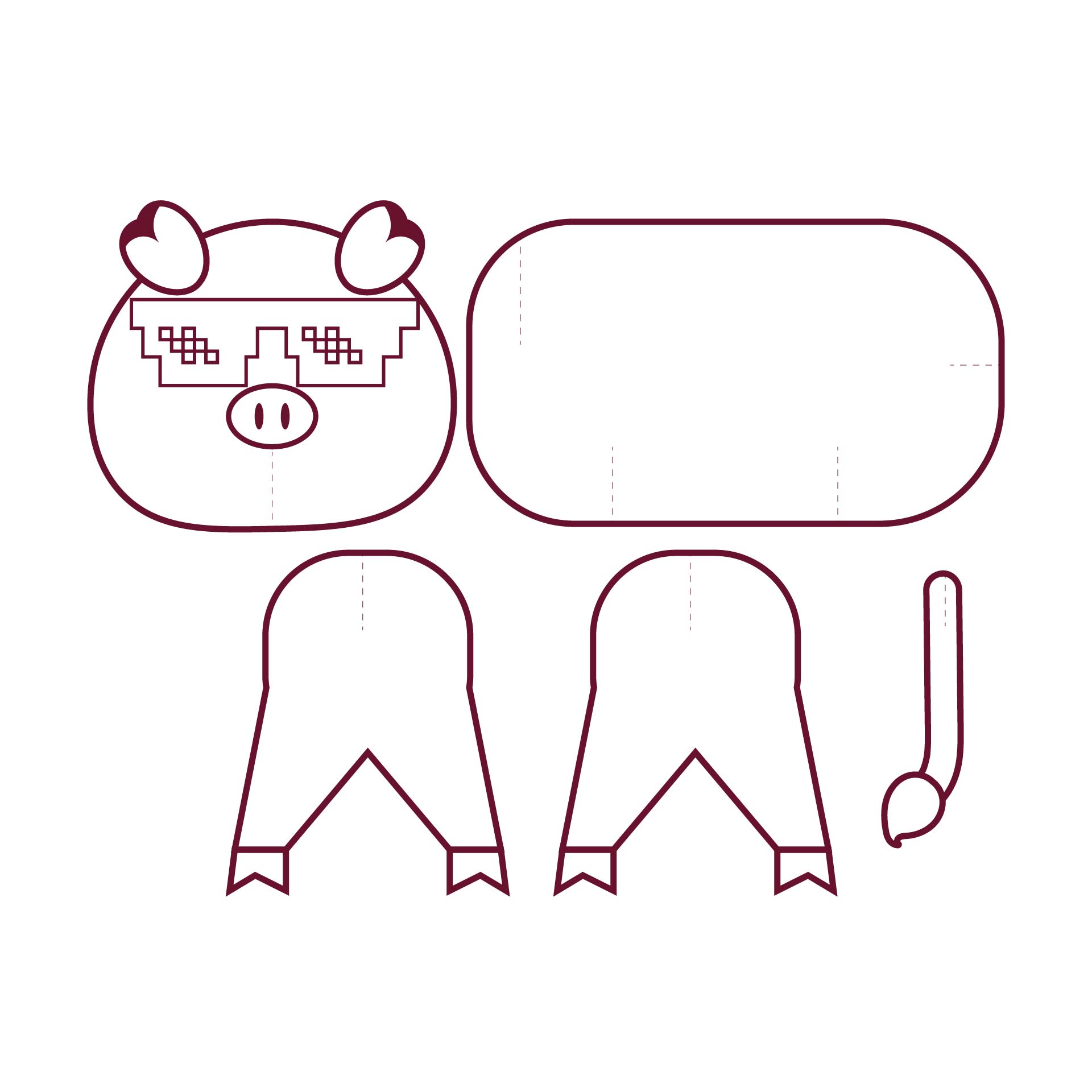 Printable Paint A Pig Craft Project
