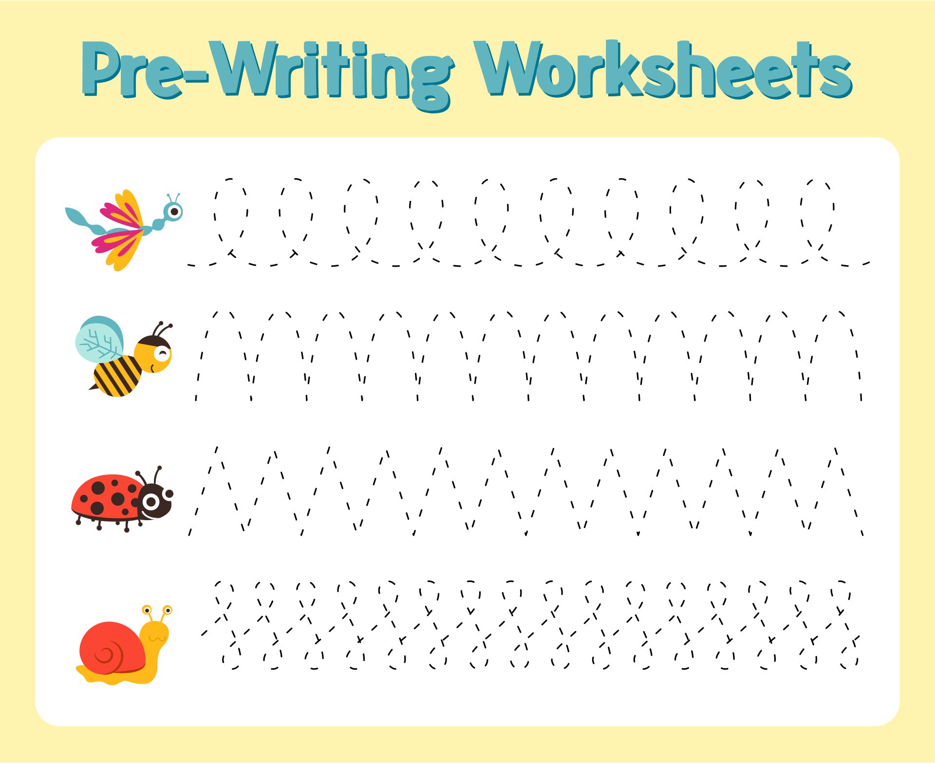 Printable Pre Writing Worksheets