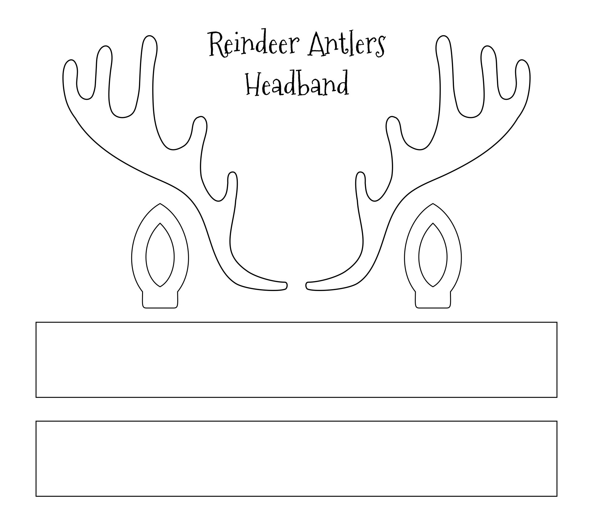 Printable Reindeer Antlers Hat