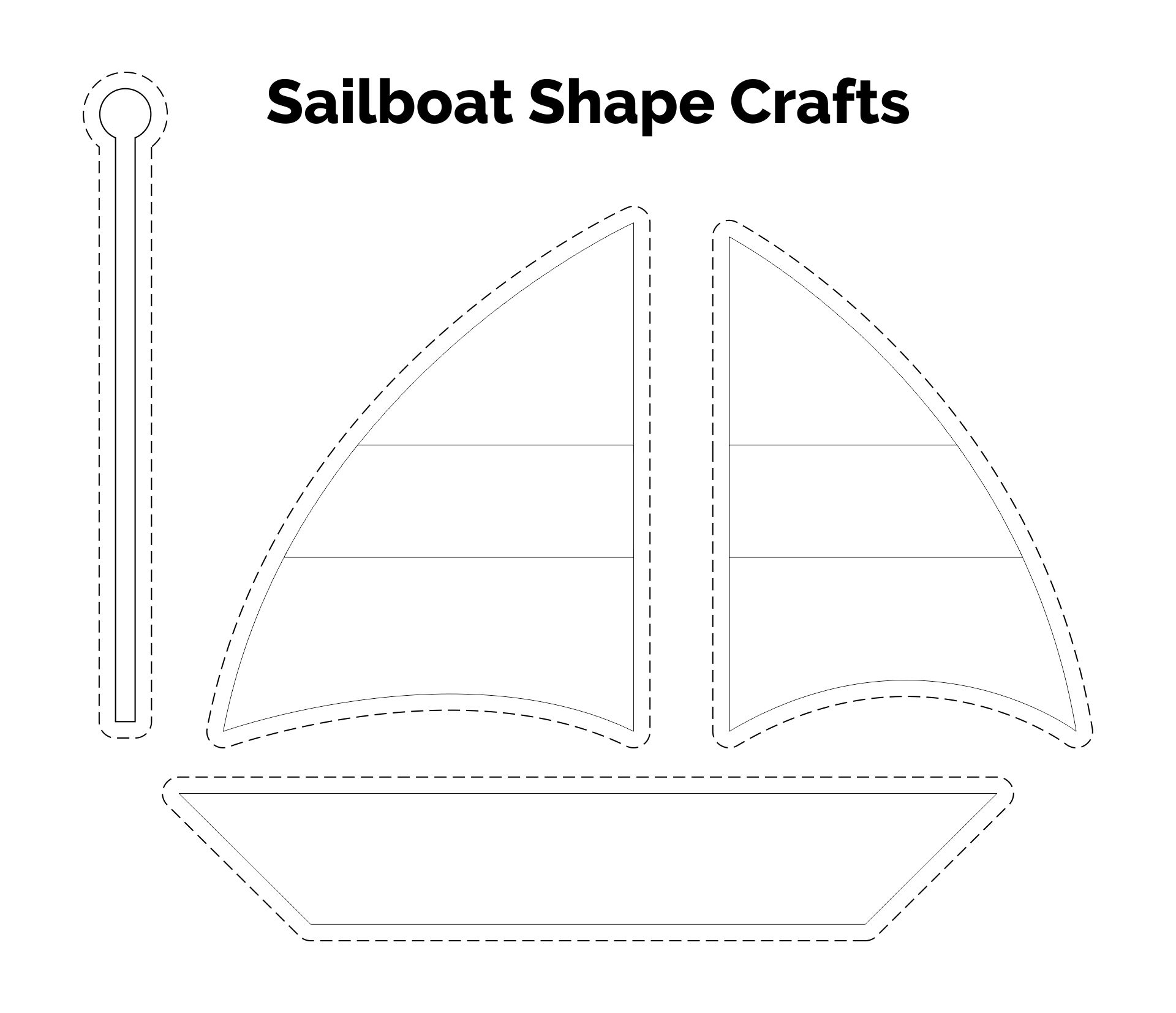 Printable Sailboat Shape Preschool Crafts