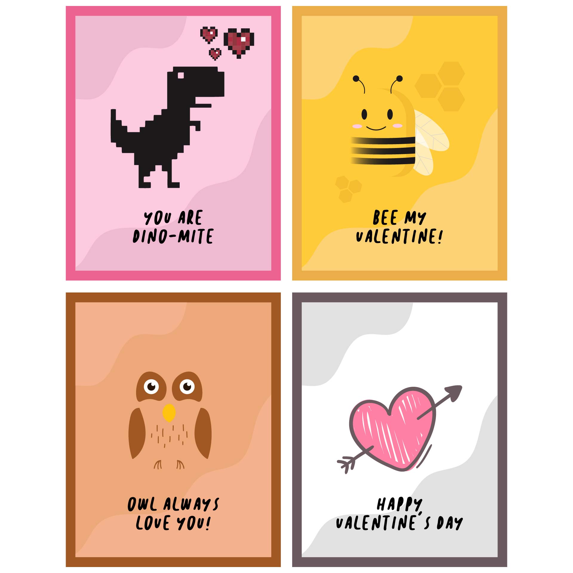 Printable School Valentines Day Cards For Kids
