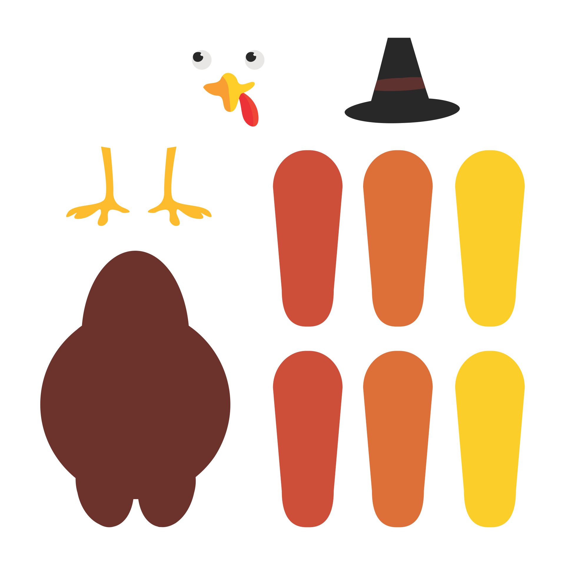 Printable Thanksgiving Turkey Cutouts