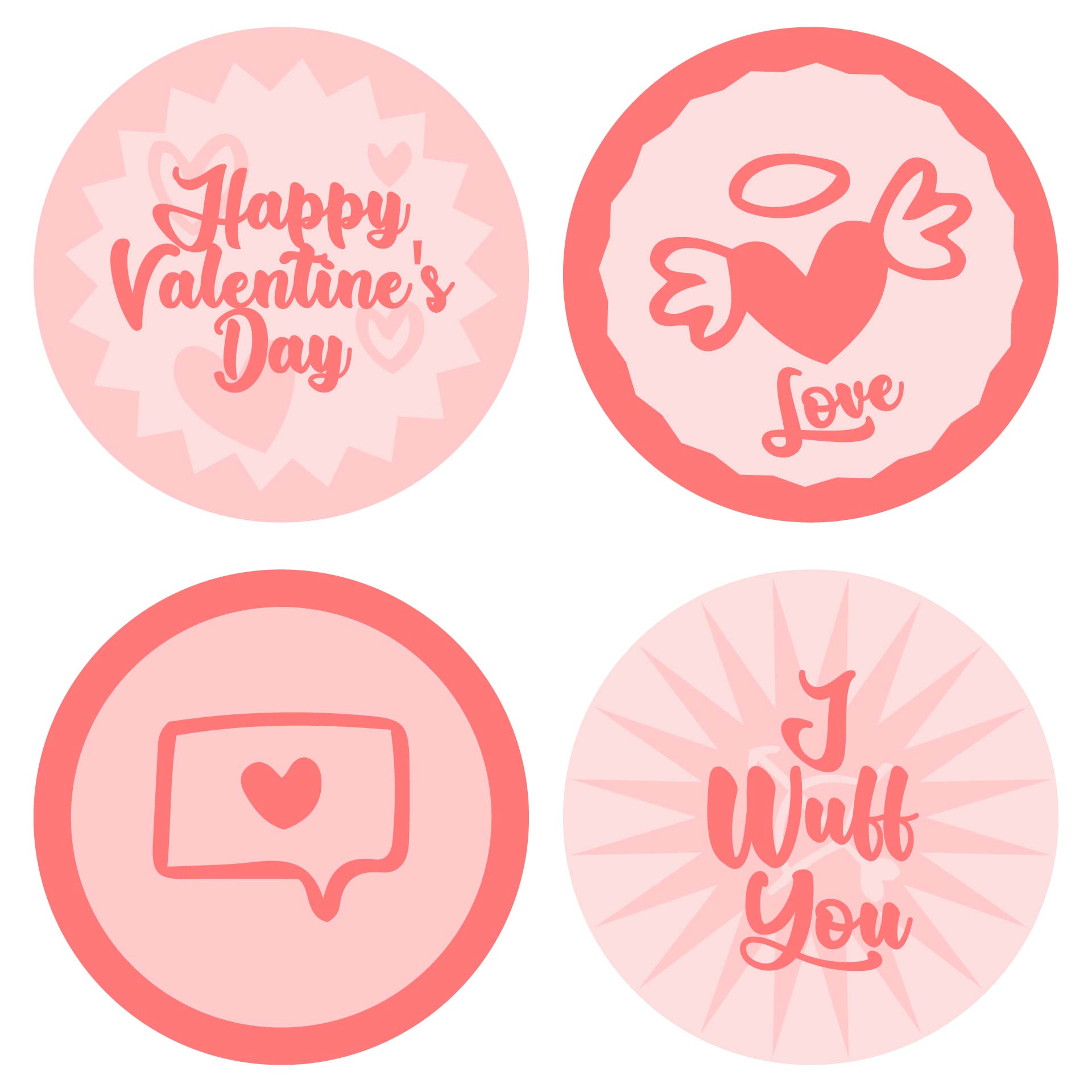 Printable Valentine Cupcake Toppers
