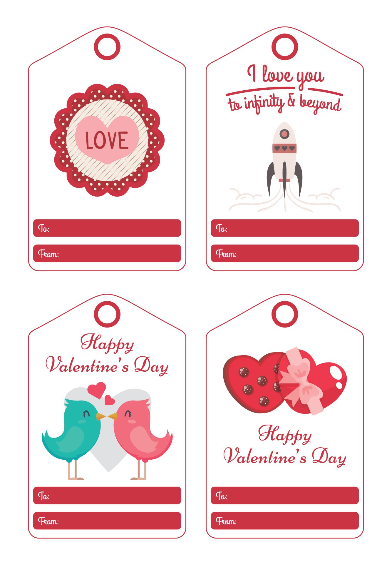 Printable Valentines Day Gift Tags