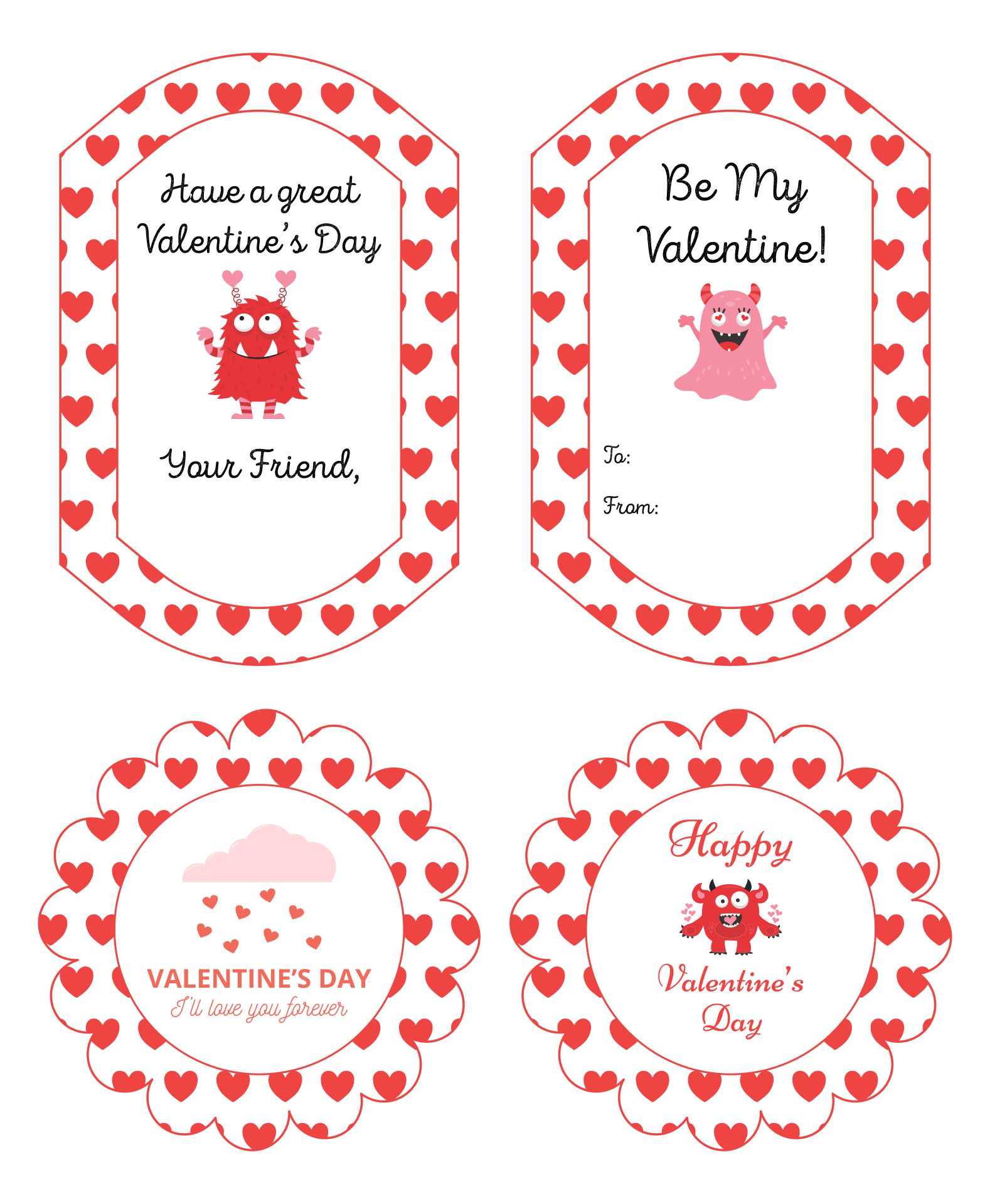 Printable Valentines Labels For Kids