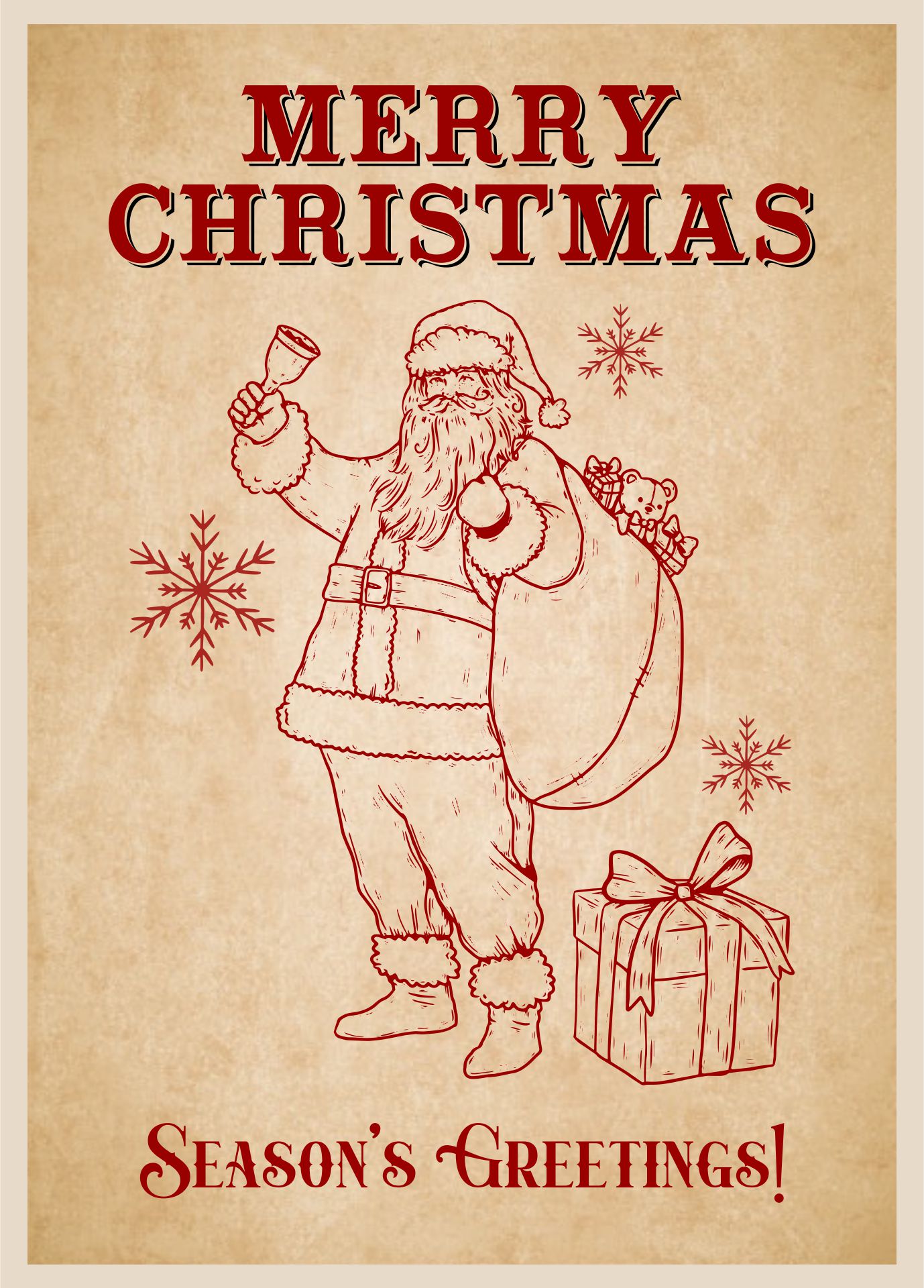 Printable Vintage Style Christmas Posters