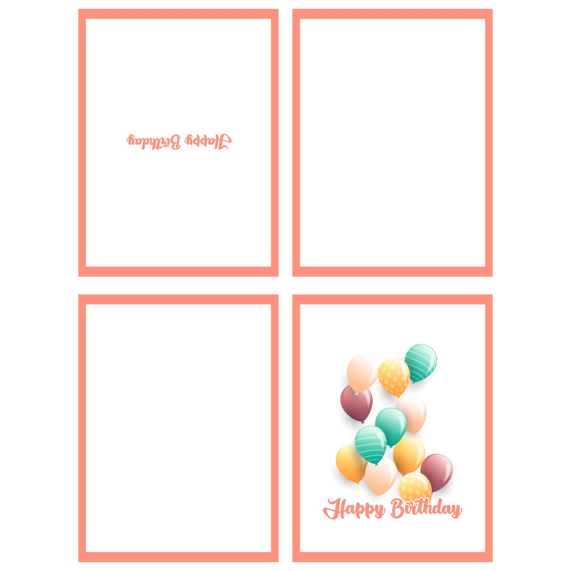 21 Best Printable Folding Birthday Cards For Wife - printablee.com Throughout Quarter Fold Birthday Card Template